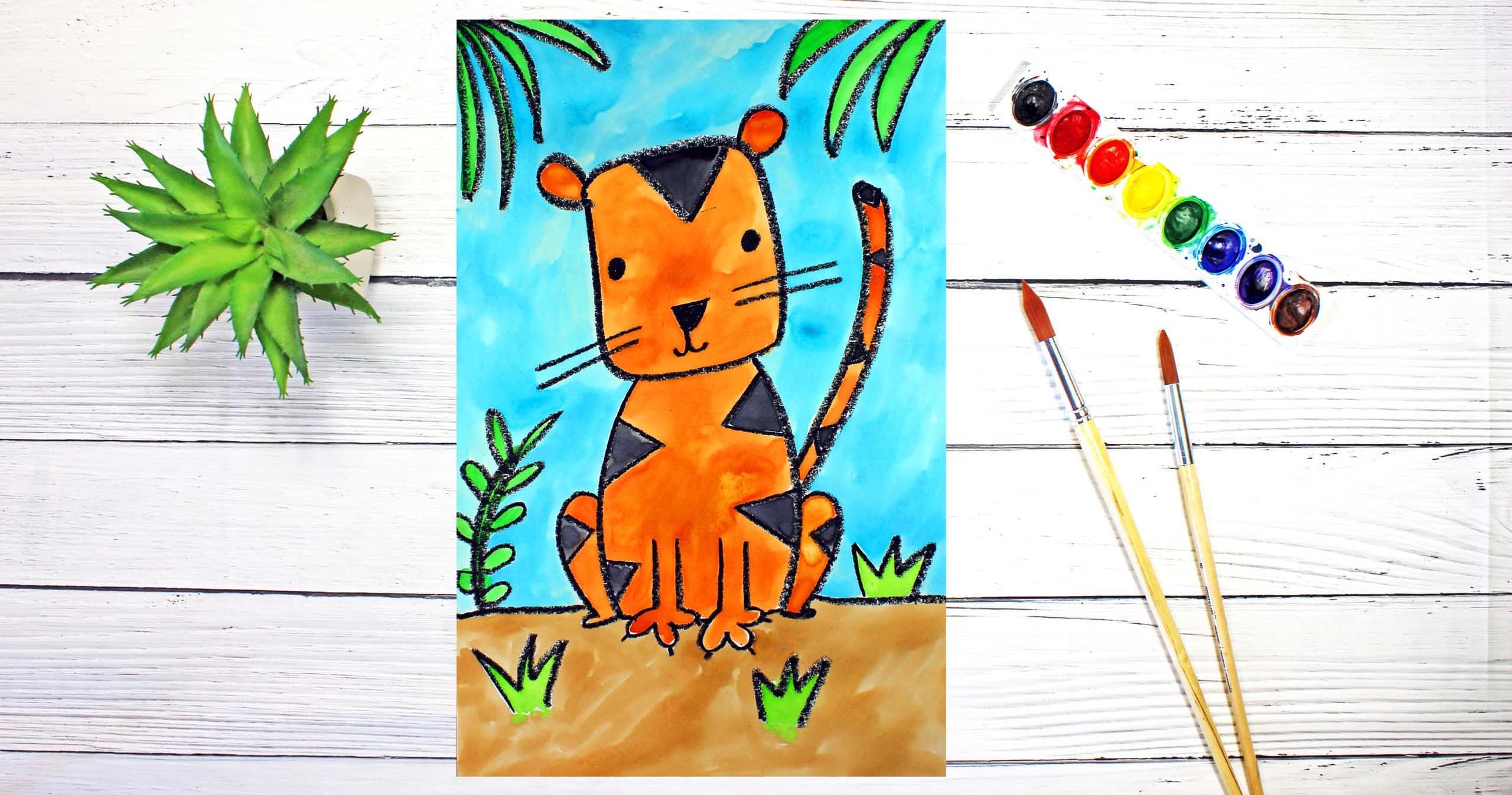 Art Class - Jungle Tiger Drawing & Paint