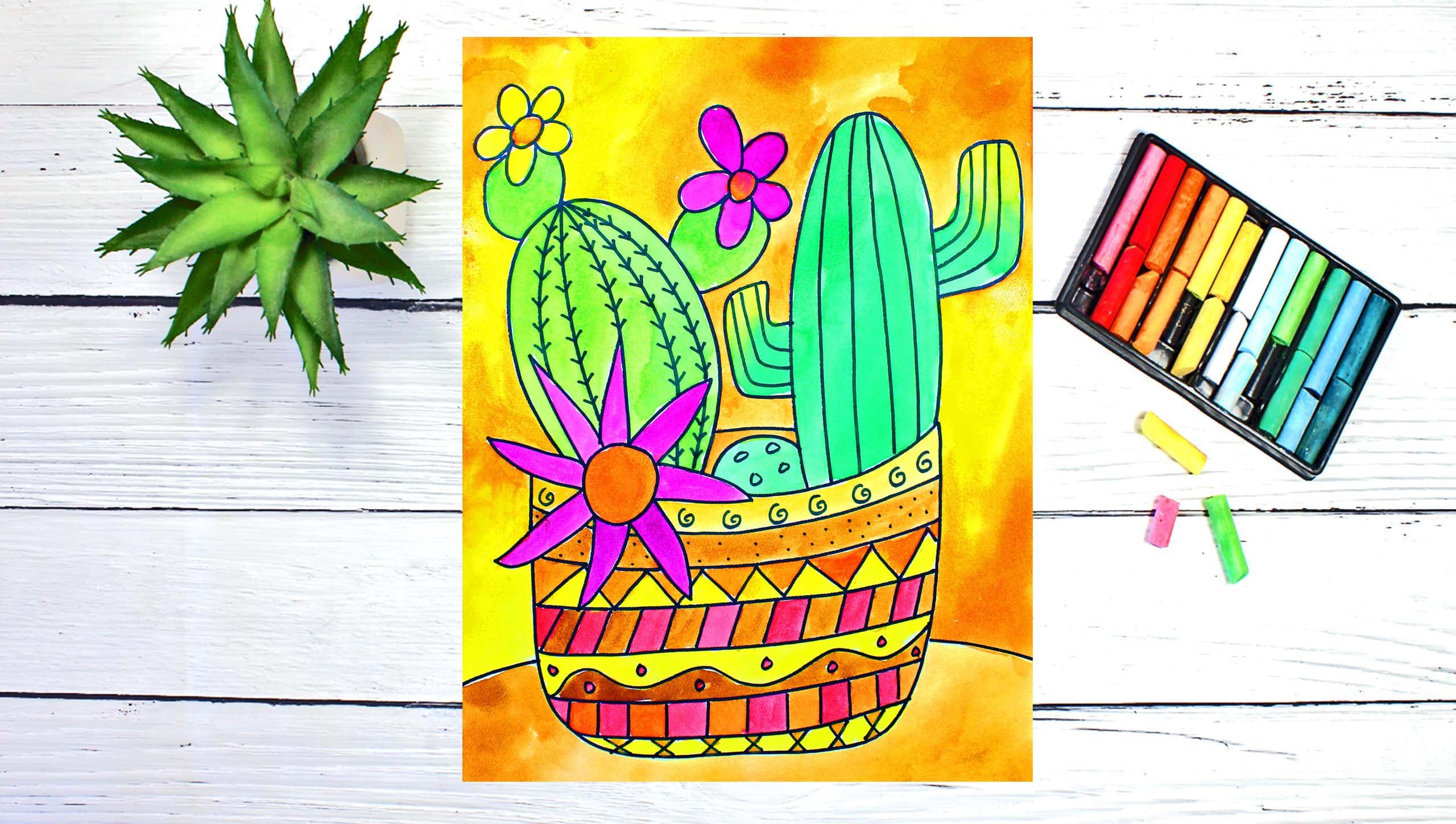 Art Class - Beginner's Cactus Painting