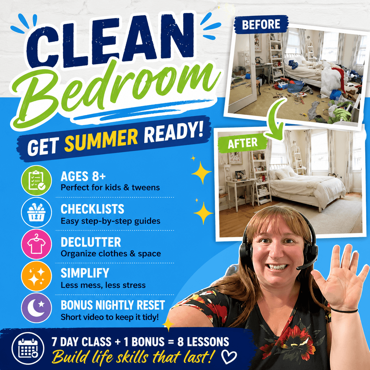 Life Skills Class - Kids Bedroom Cleanup