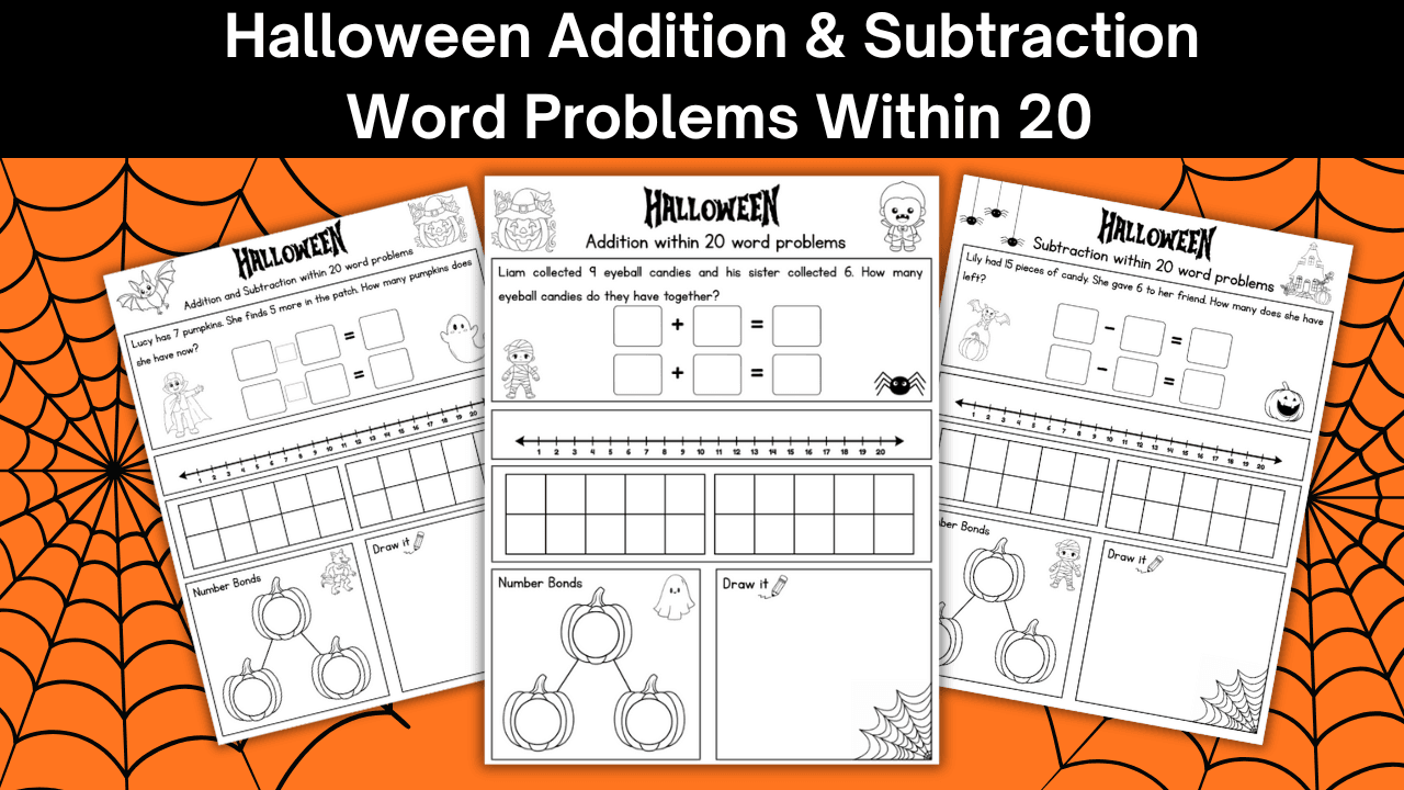 Math Class - Halloween Math Practice 1st