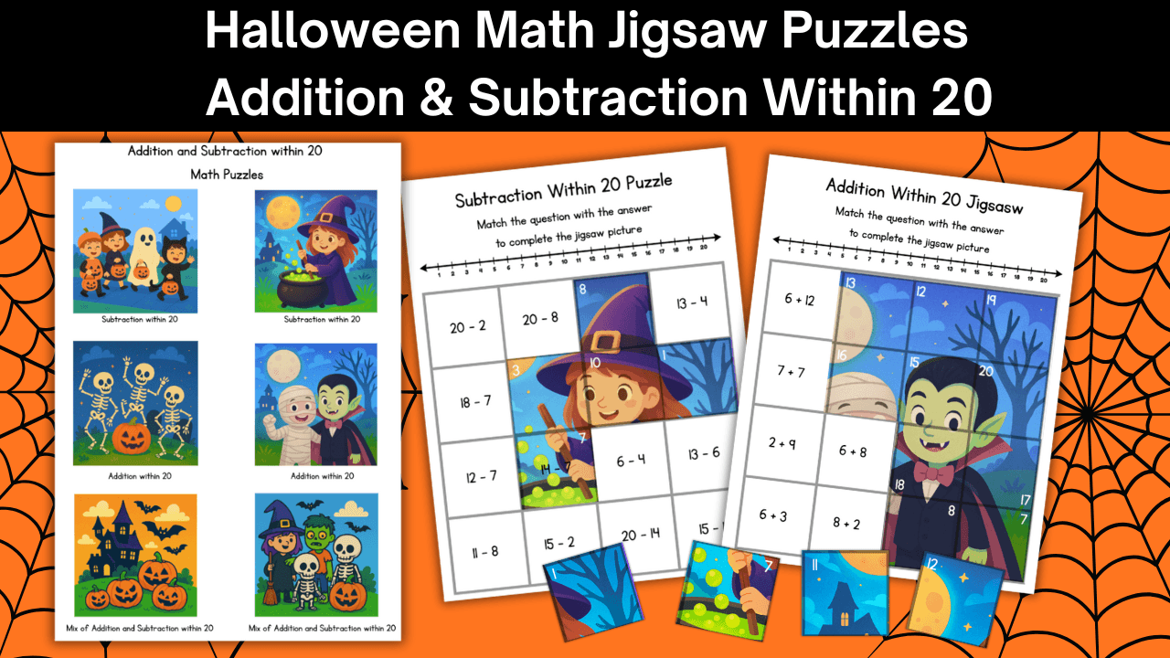 Math Class - Halloween Math Puzzles