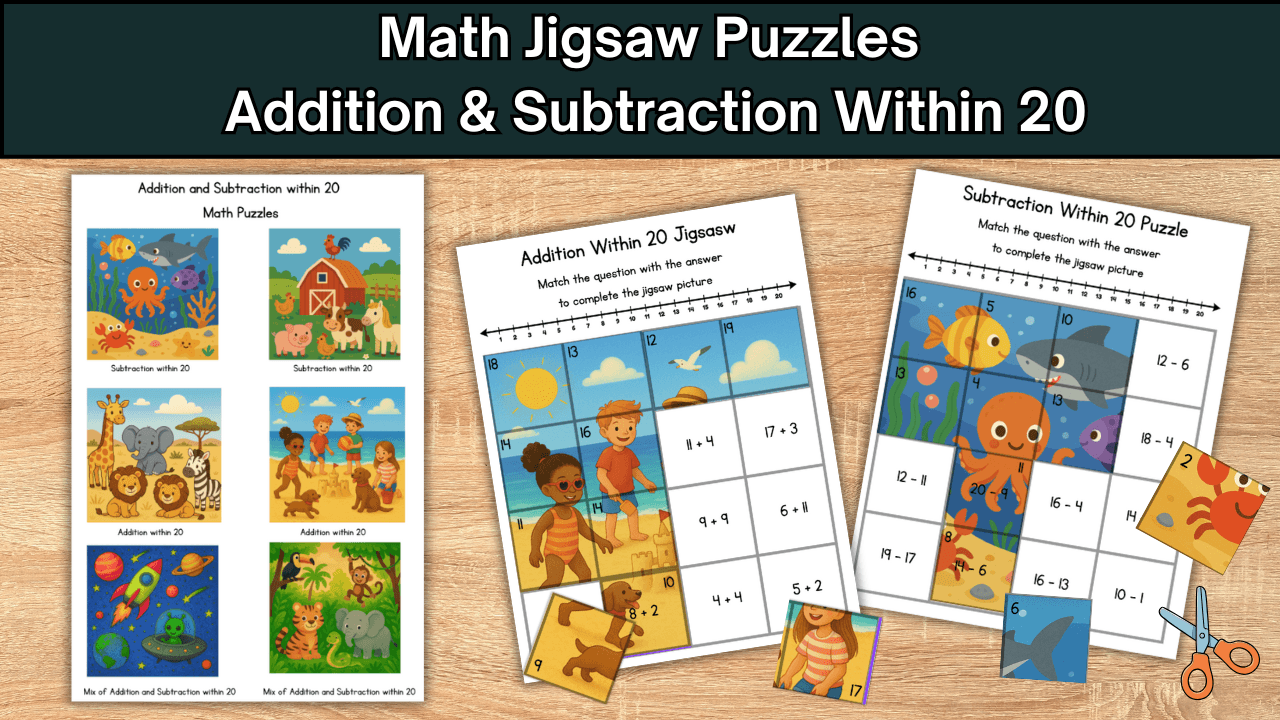 Math Class - 1st Grade Math Puzzles