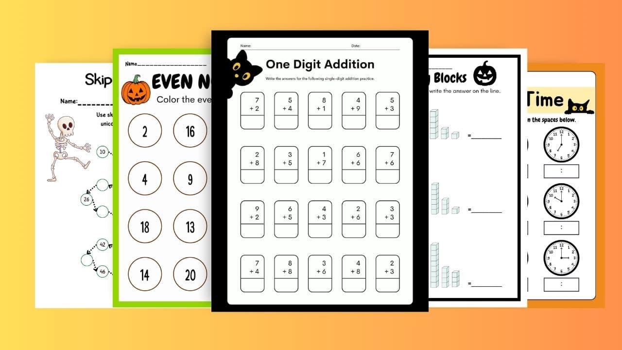 Math Class - Spooky Halloween Math K-2