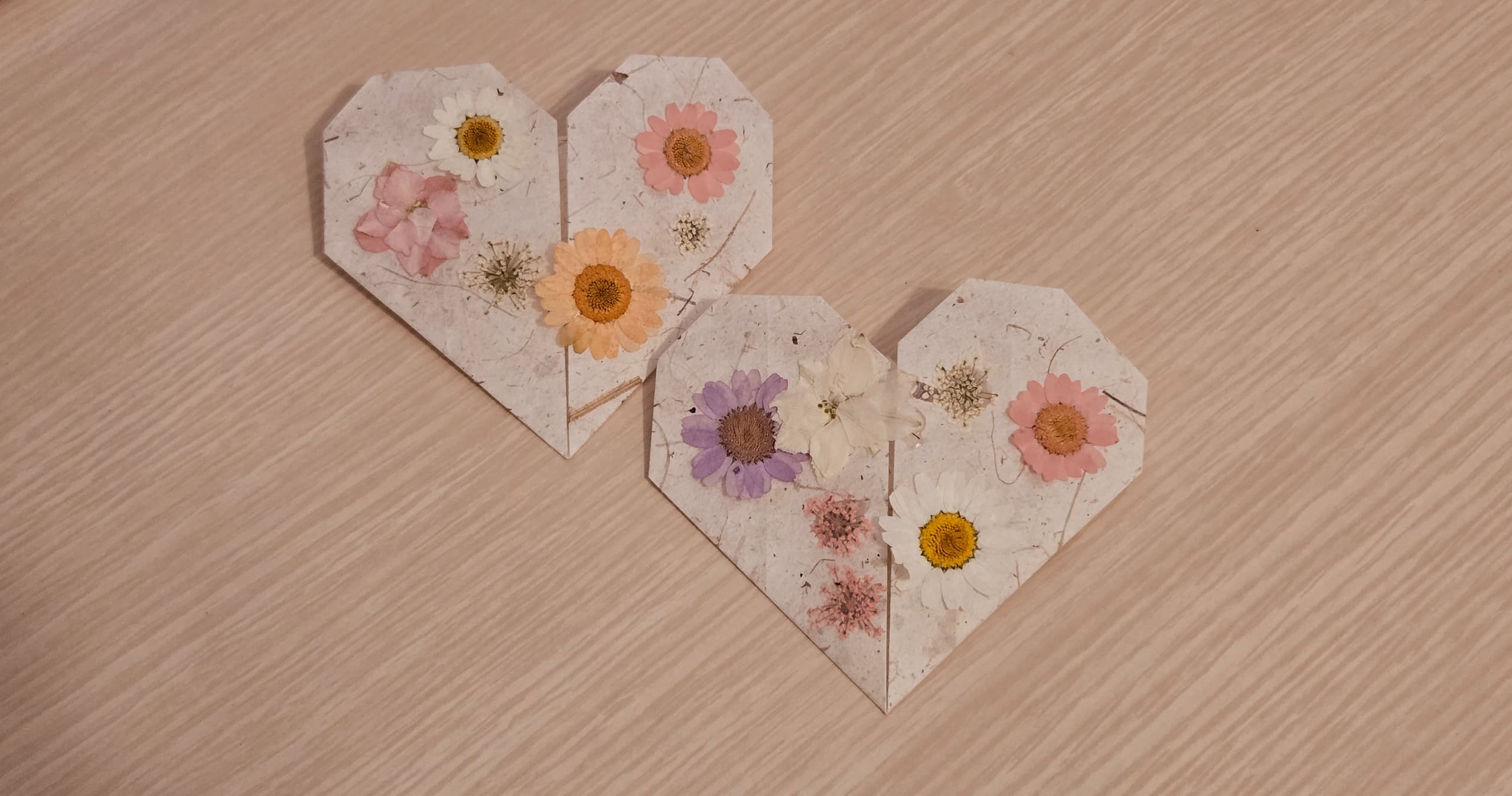 Art Class - Origami Hearts with Flowers