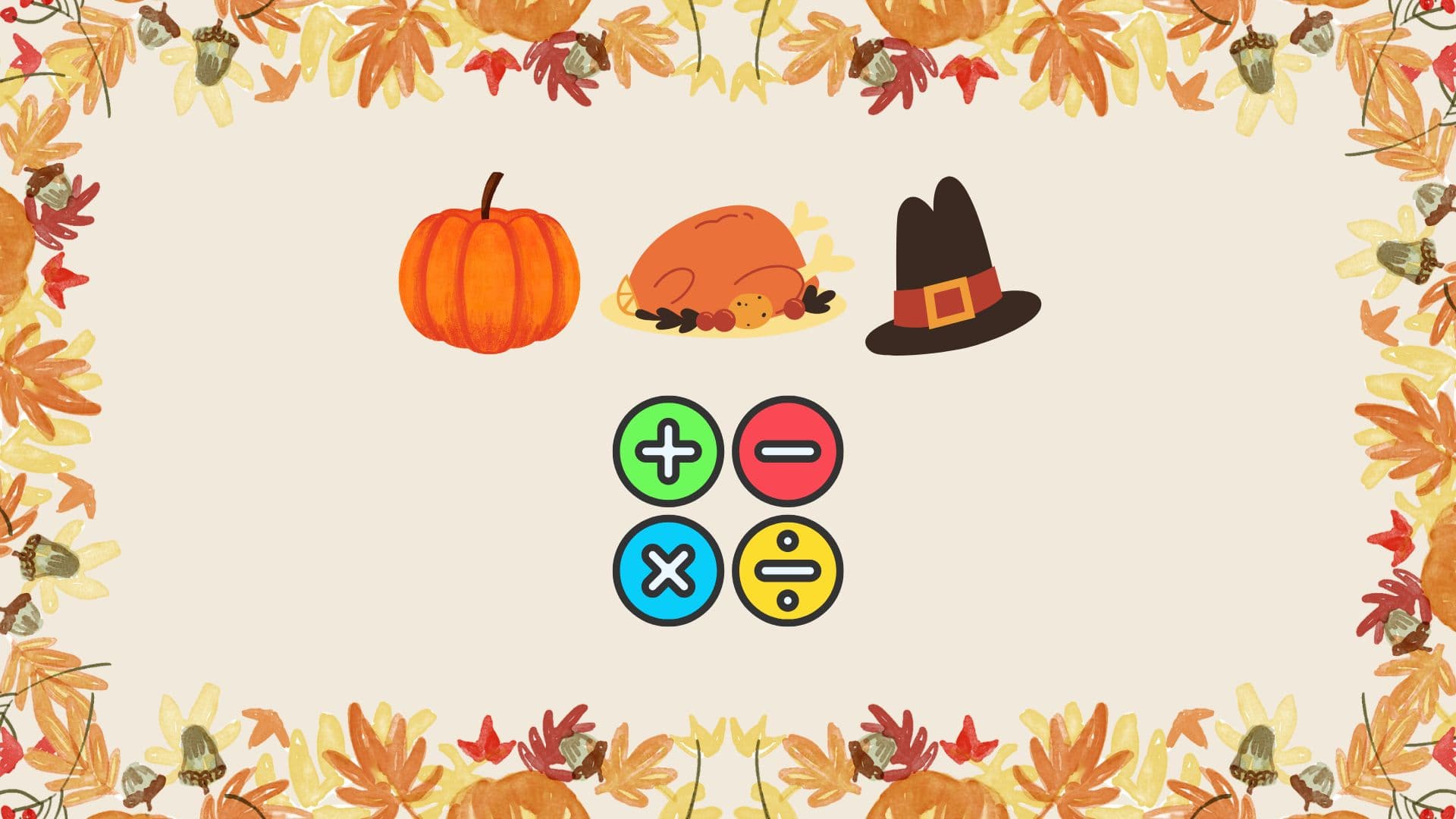 Math Class - Thanksgiving Subtraction
