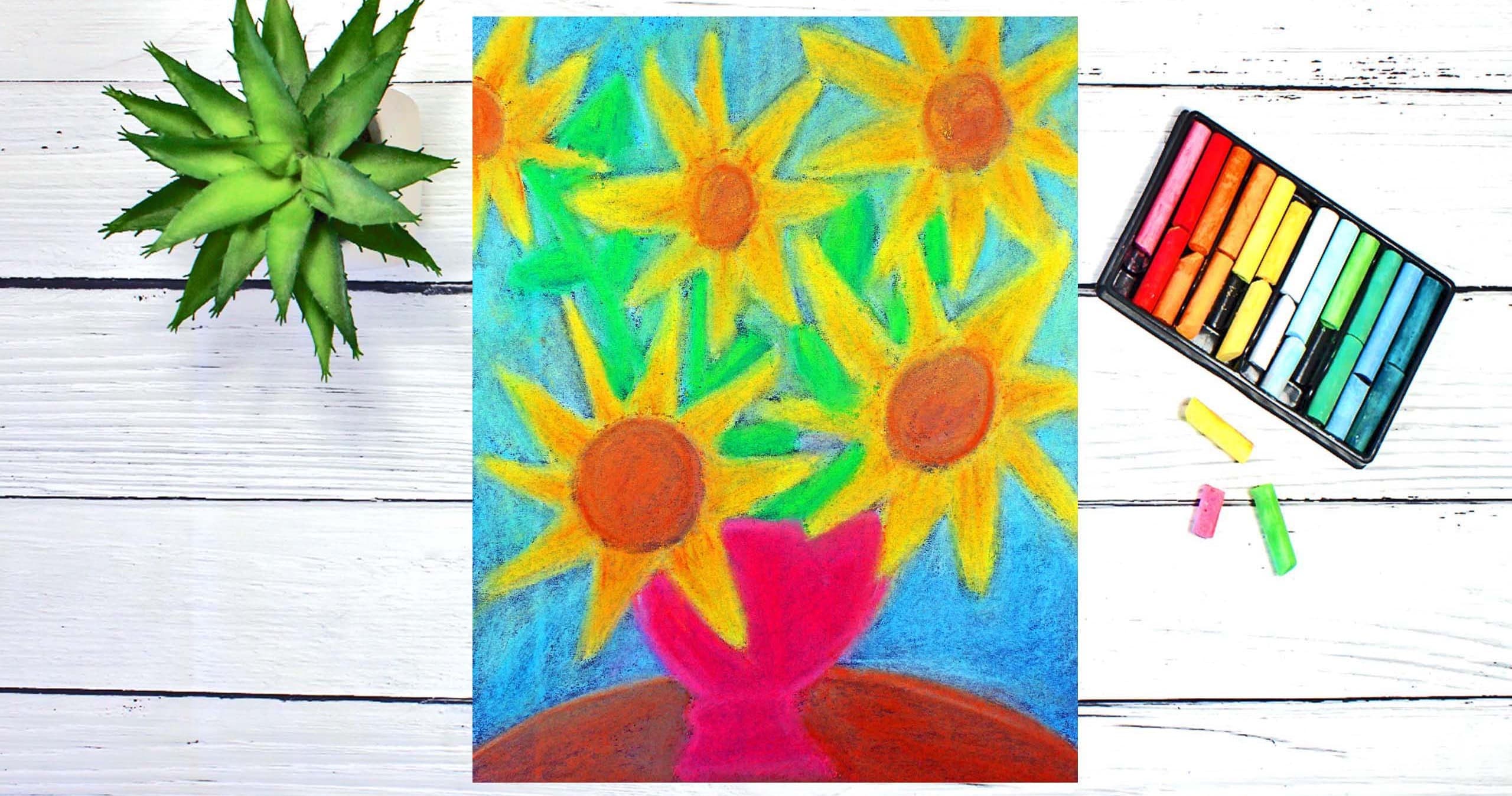 Art Class - Draw Sunflowers in Pastels