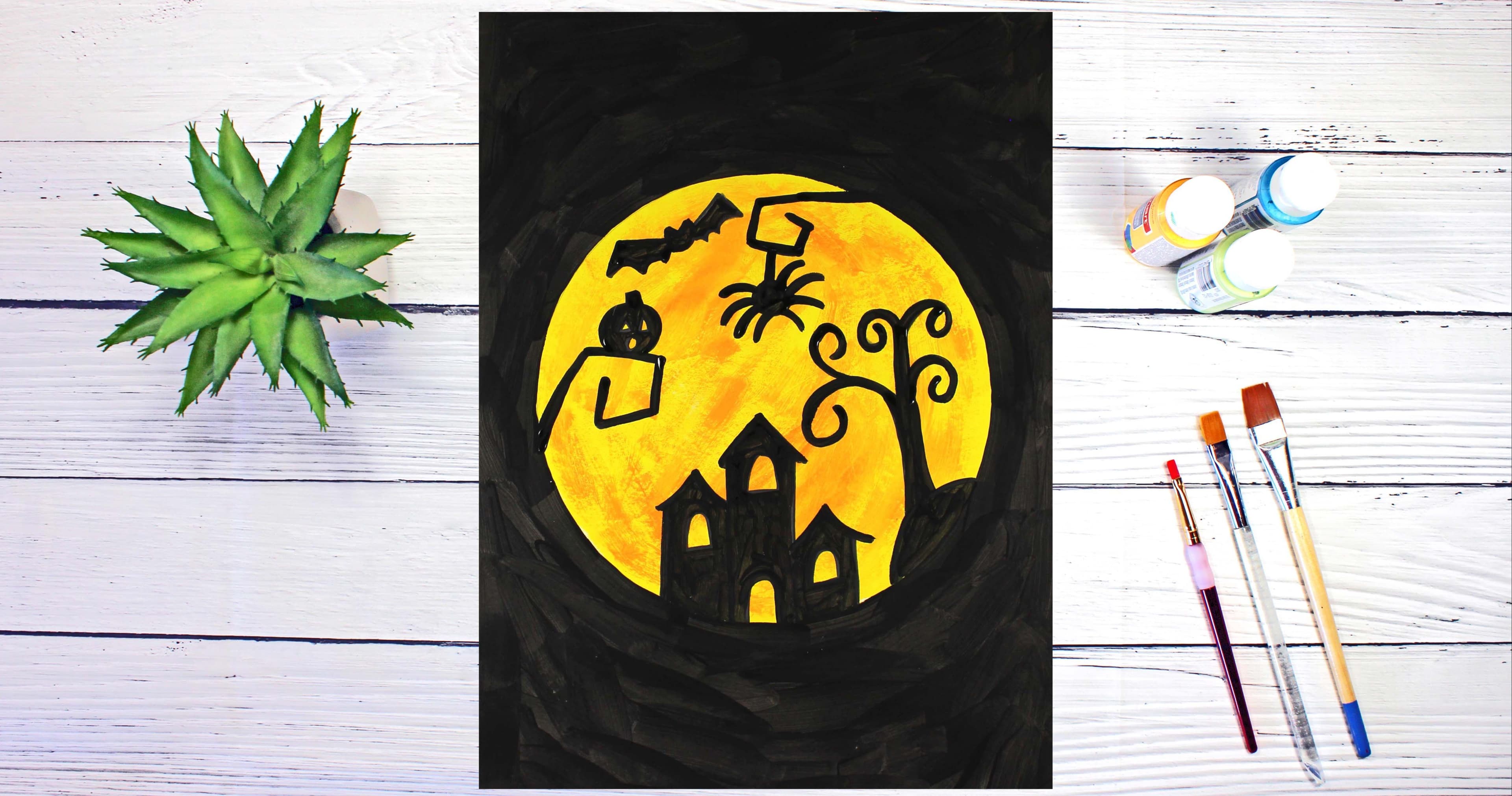Art Class - Draw & Paint Spooky Moon