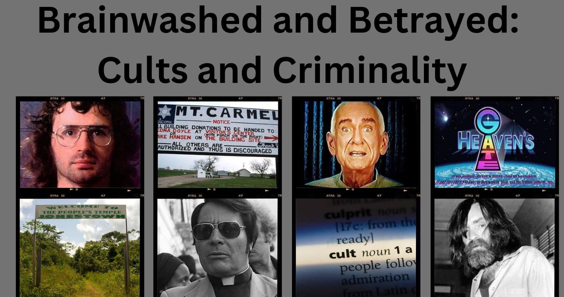 Social Studies Class - Cults & Crime