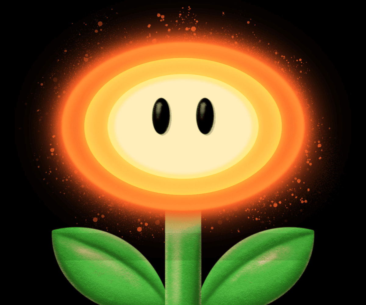 Art Class - Draw Retro Fire Flower