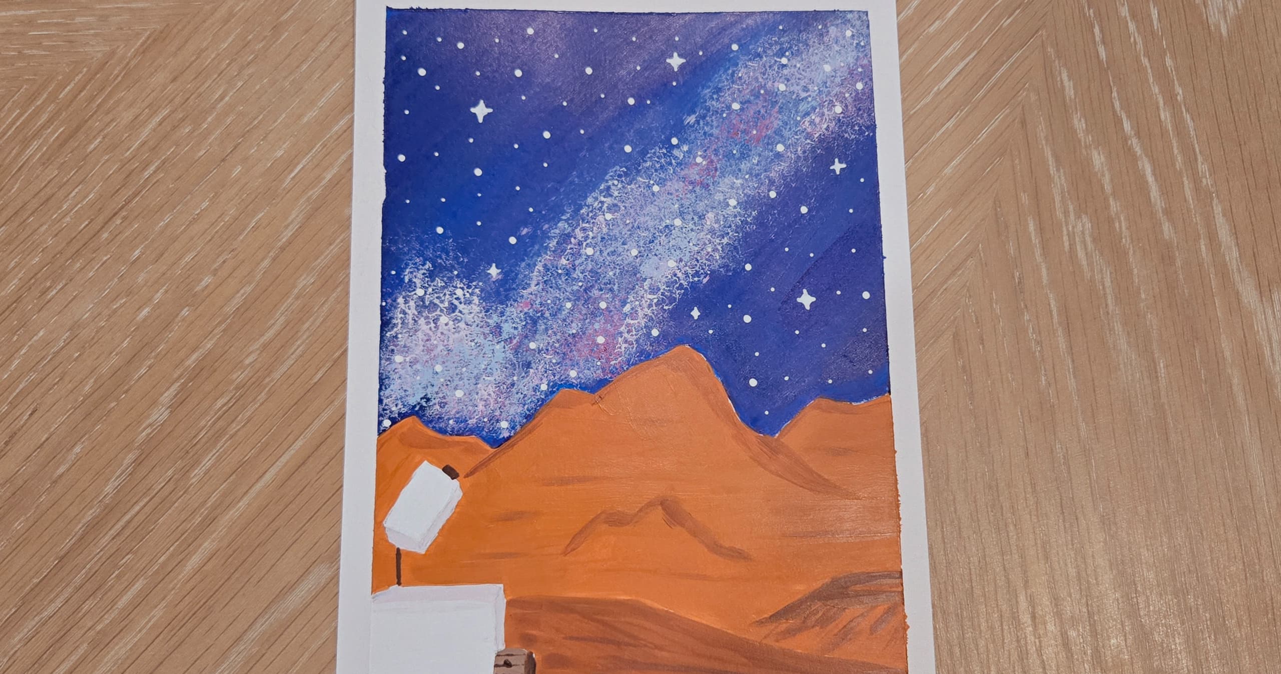 Art Class - Mars Rover Acrylic Painting