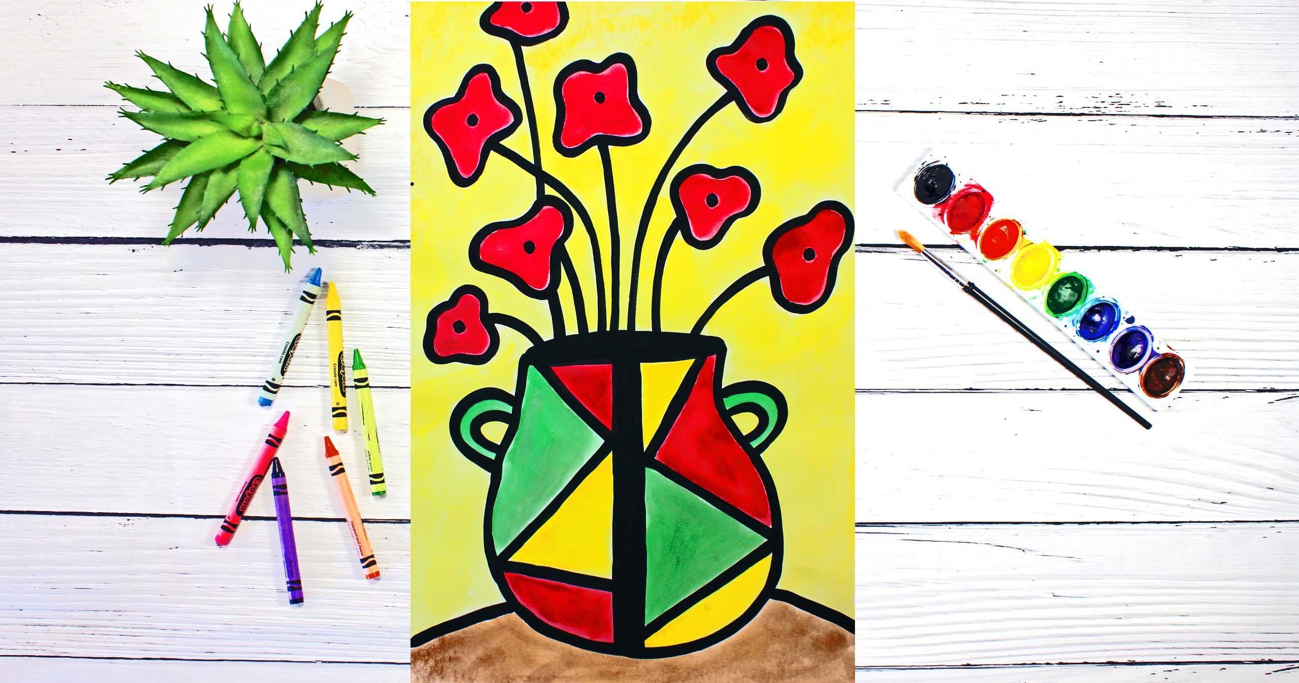 Art Class - Draw & Watercolor Flowers