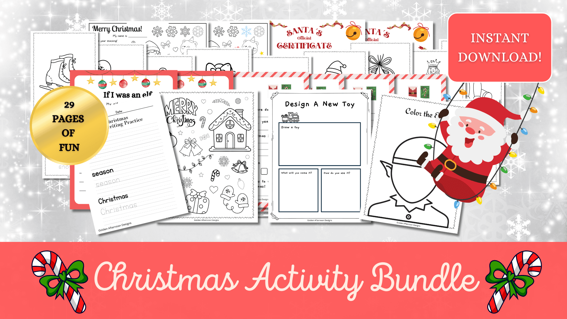 Art Class - Christmas Fun Worksheets