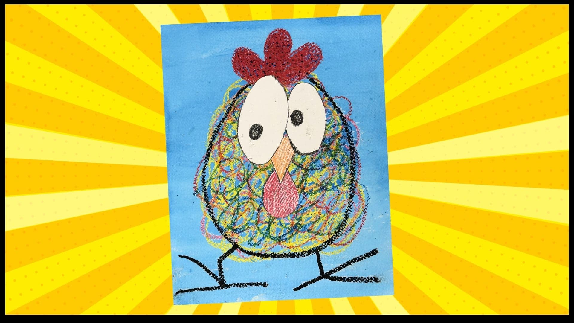 Art Class - Wacky Crayon Chickens