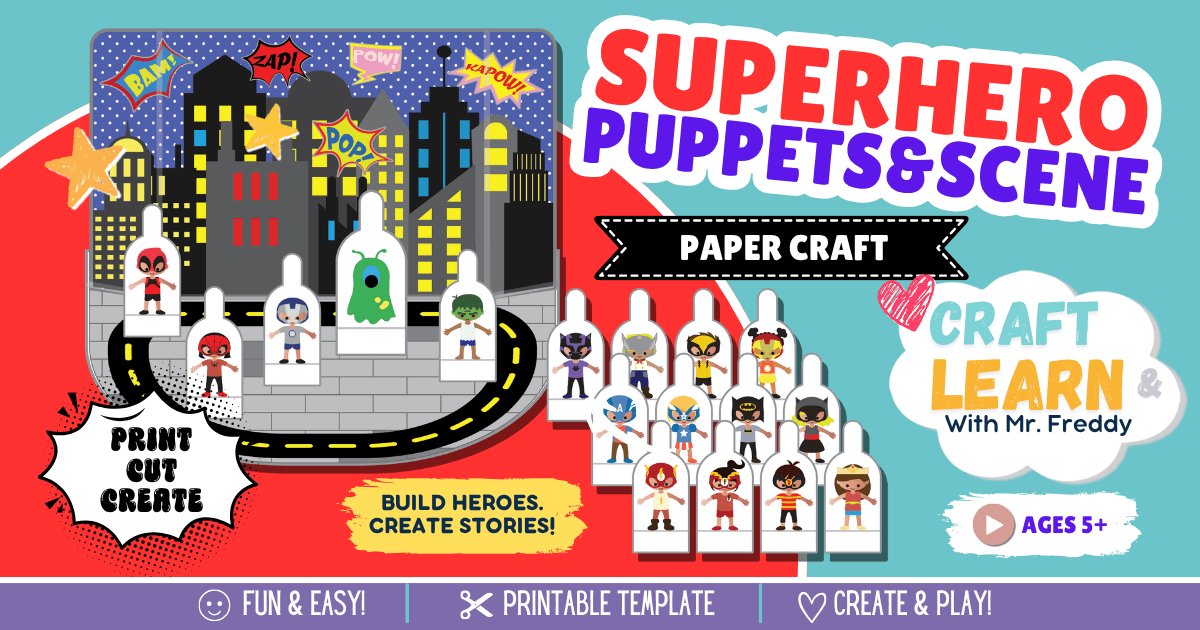 Art Class - Superhero City & Puppets Craft