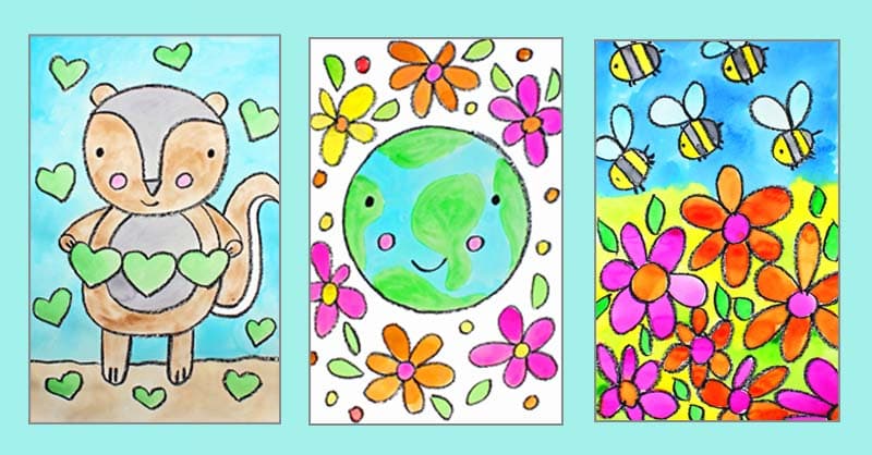 Art Class - Earth Day Art: 3 Designs