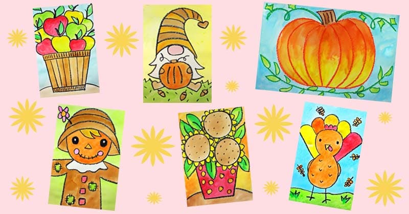 Art Class - Cozy Fall Art: 6 Paintings