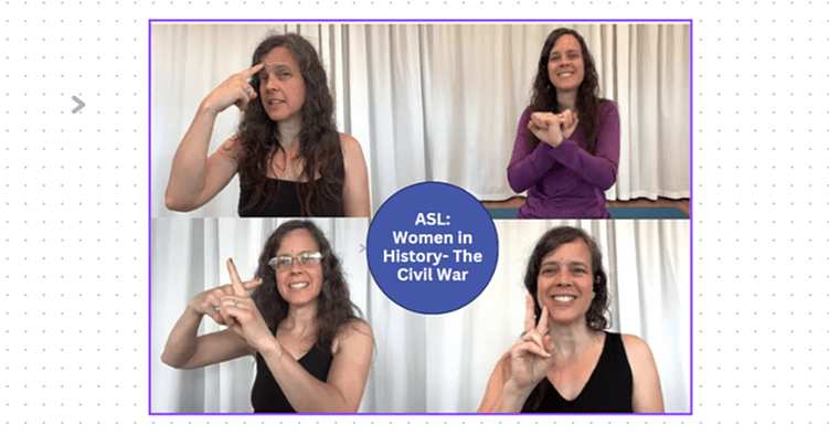 World Languages Class - Women in ASL