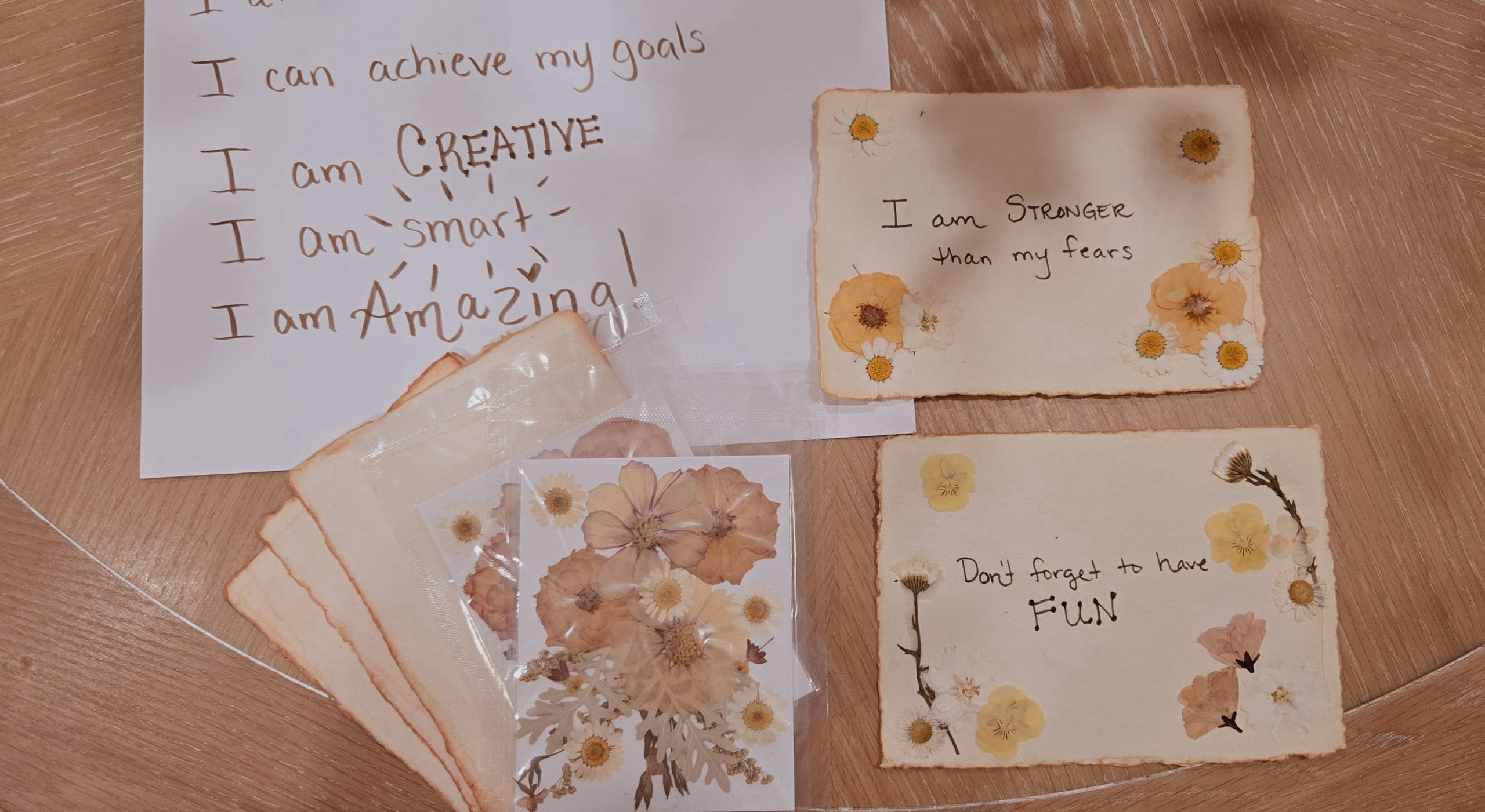 Art Class - Pressed Flower Affirmation