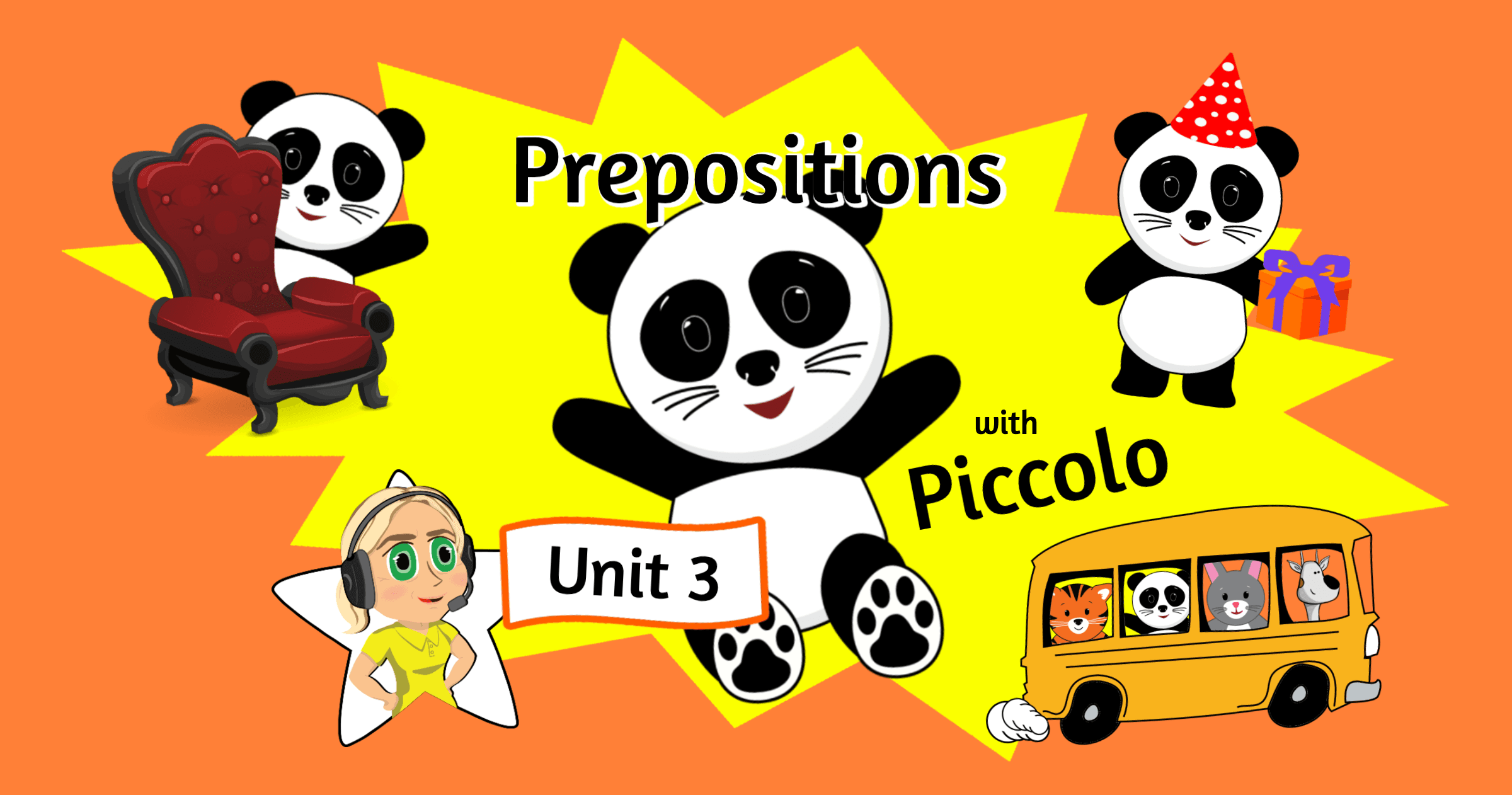 English Class - Prepositions w/ Piccolo