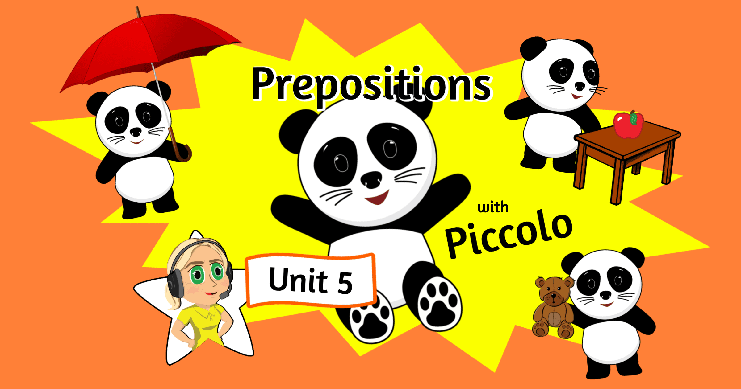 English Class - Prepositions with Panda