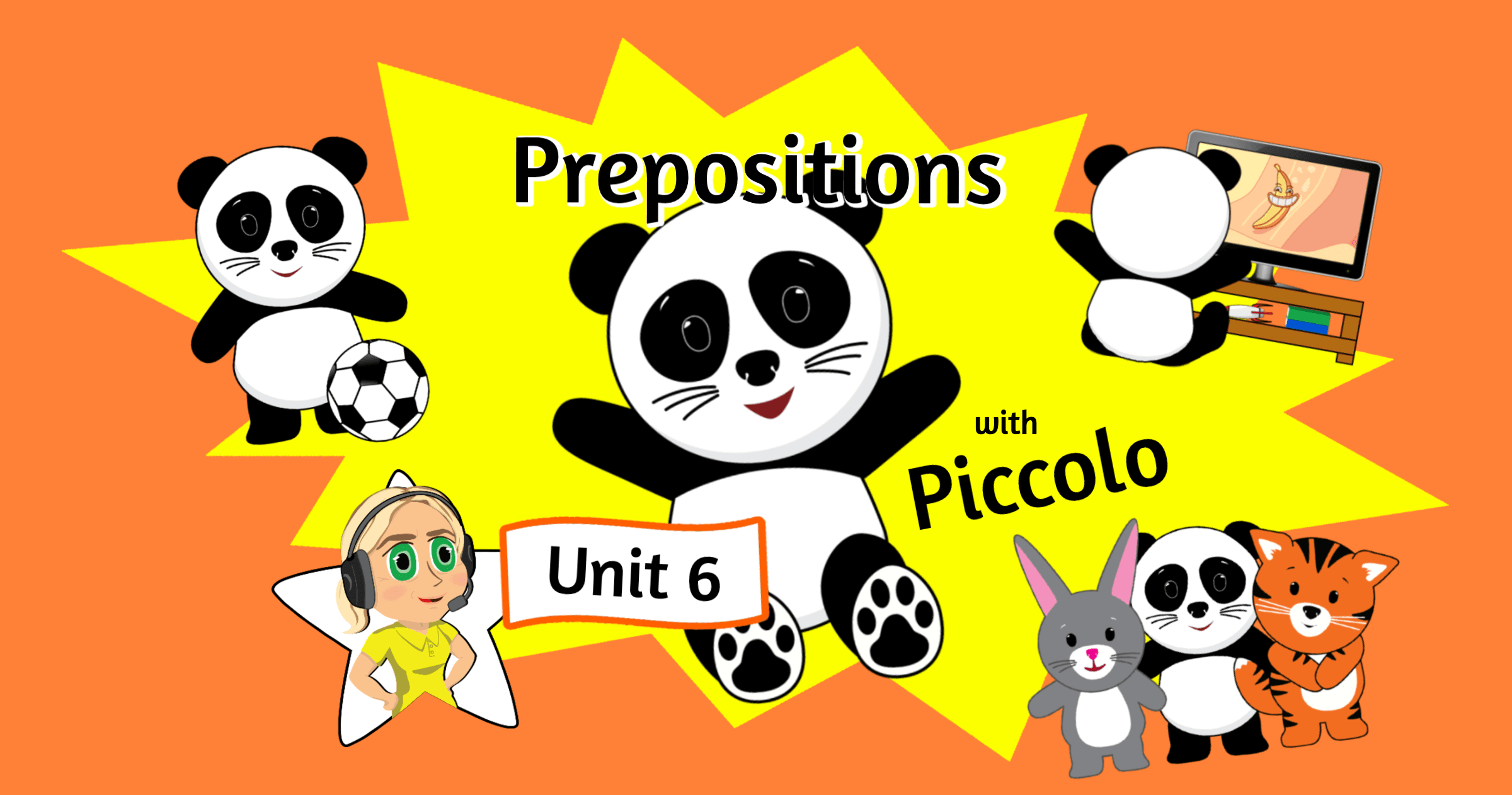 English Class - Prepositions with Panda
