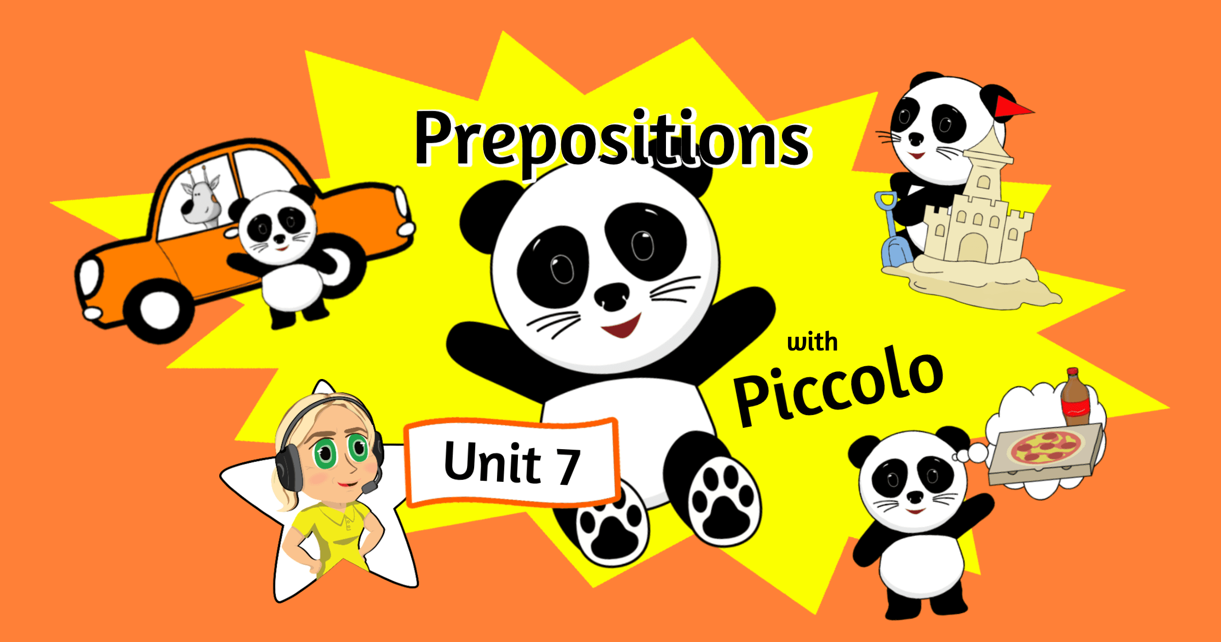 English Class - Prepositions with Panda