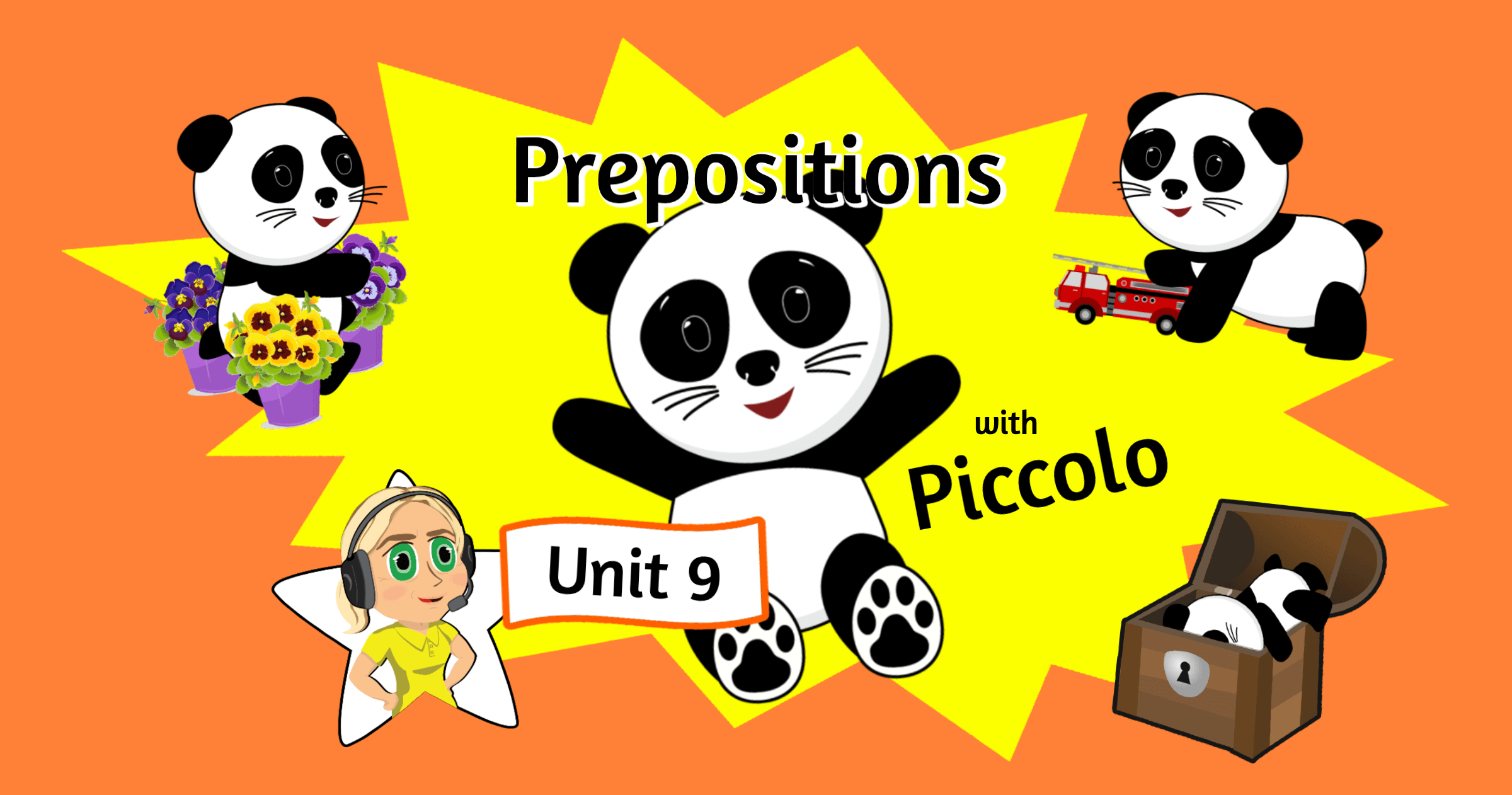 English Class - Prepositions with Panda