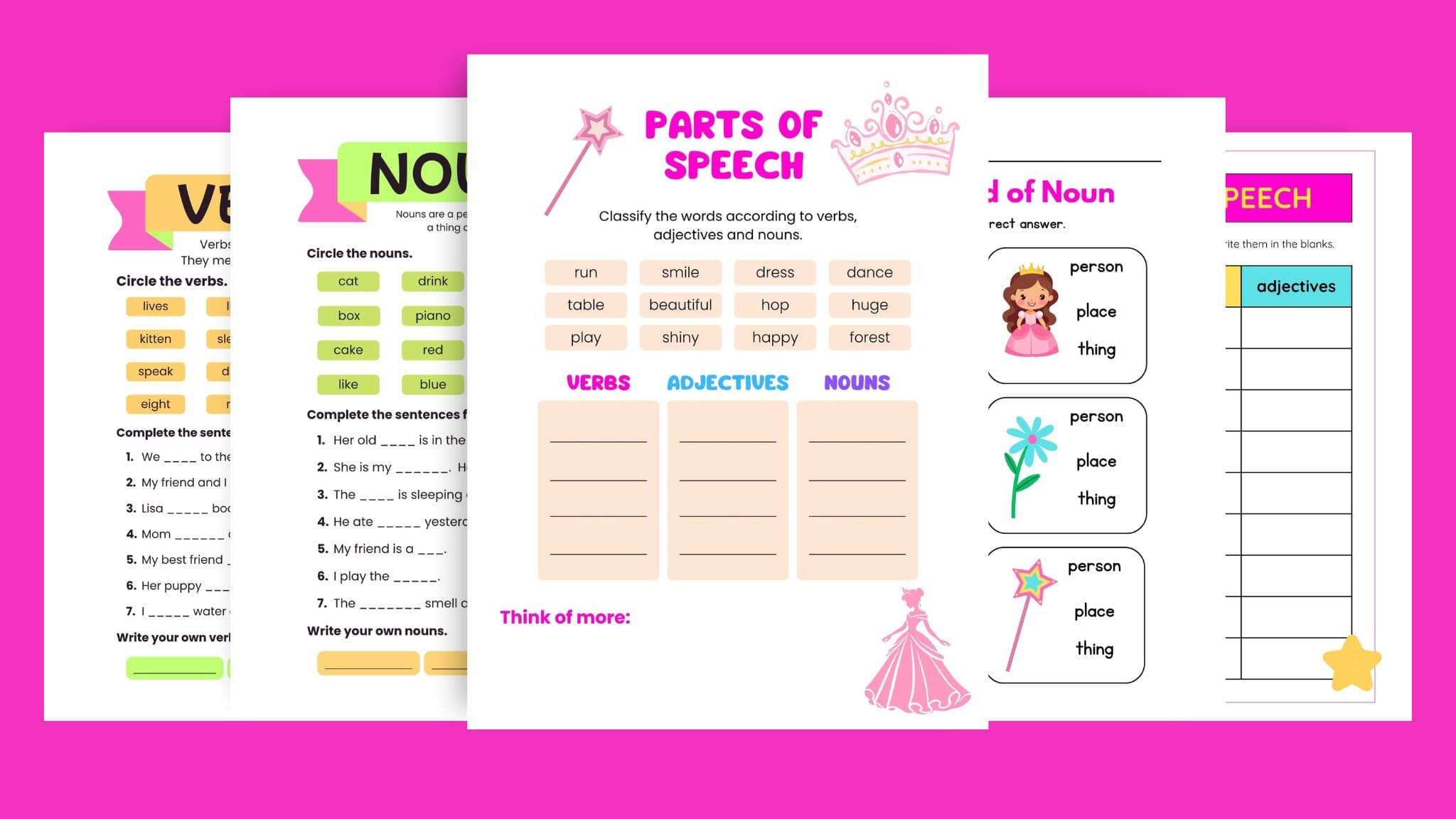 English Class - Princess Grammar Wkshts