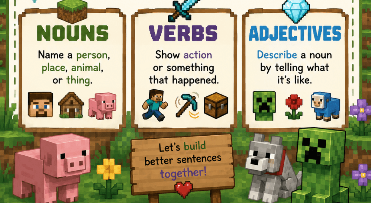 English Class - Minecraft Grammar Fun