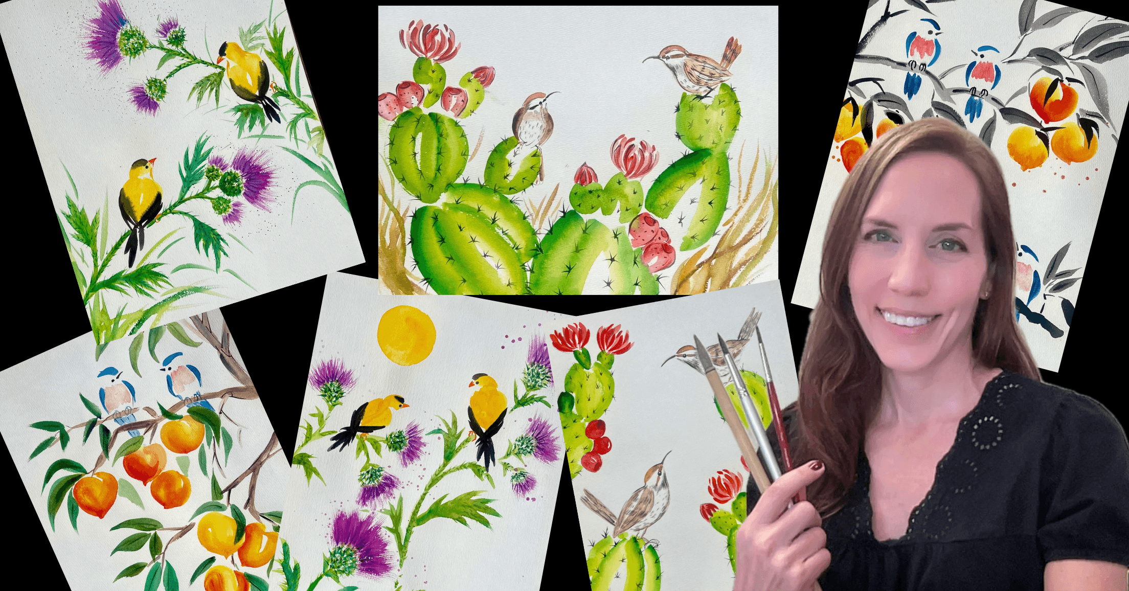 Art Class - Vibrant Watercolor Painting