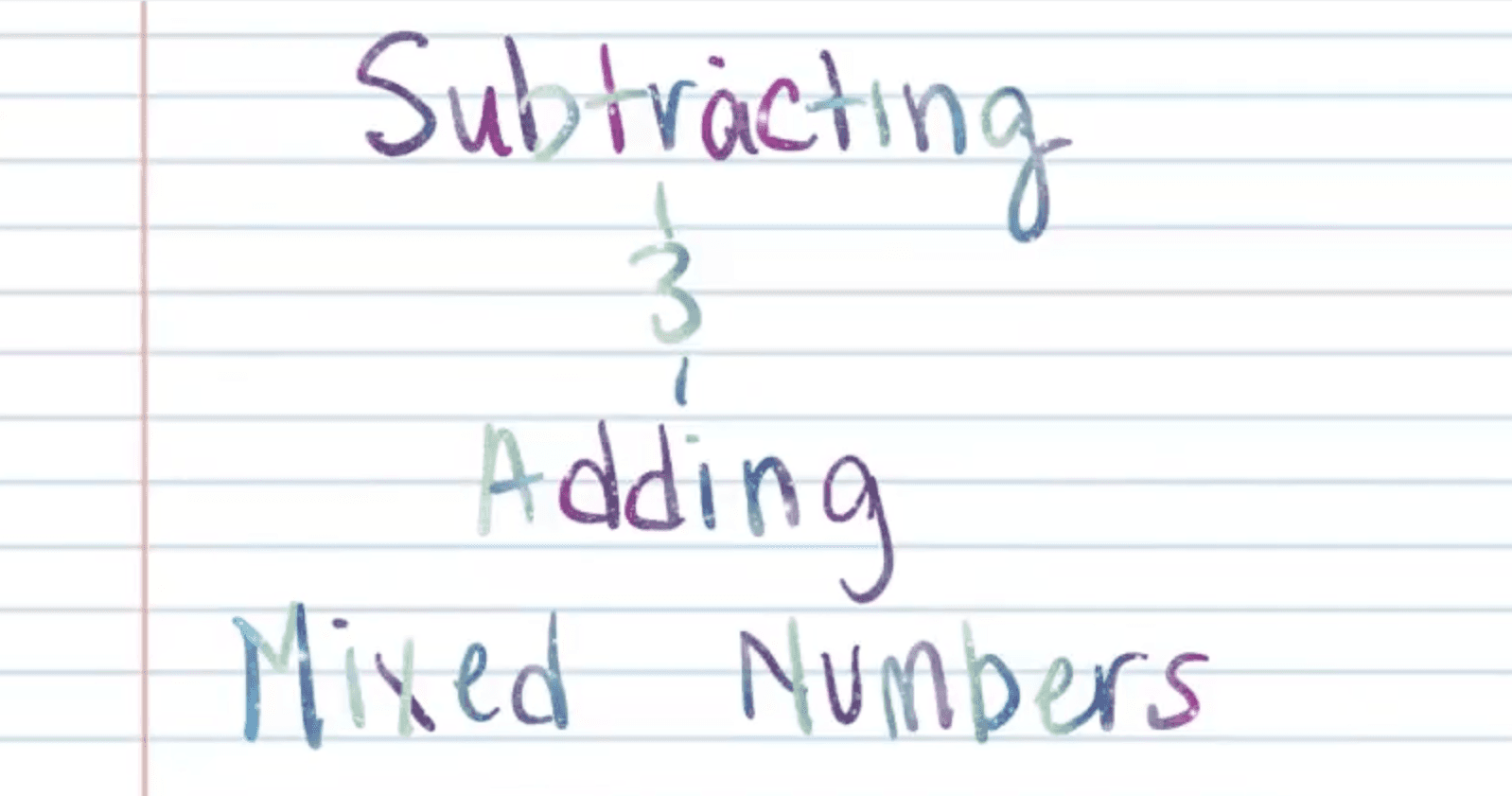 Math Class - Mastering Mixed Numbers