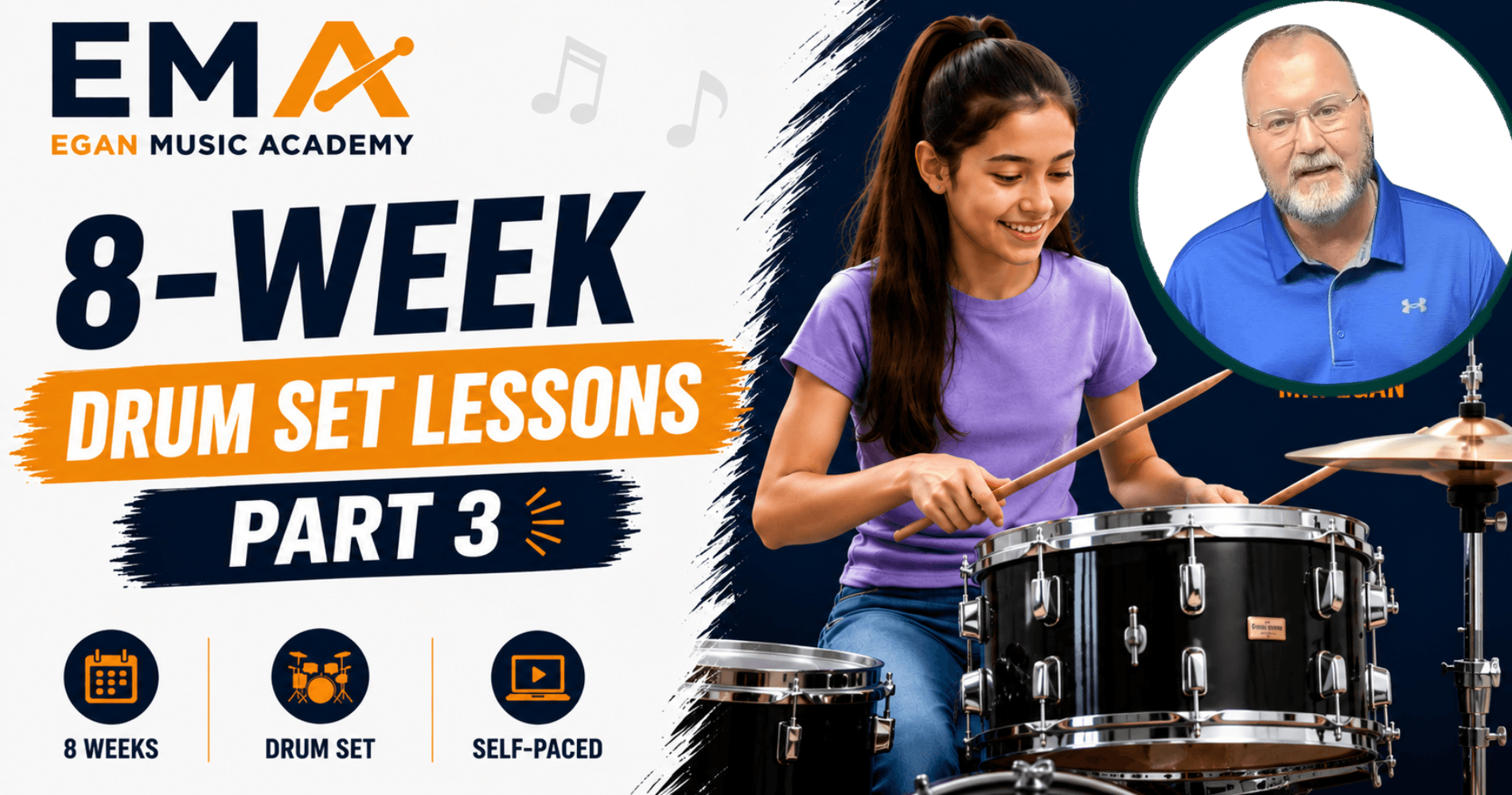Music Class - 8-Week Drum Set: Level 3