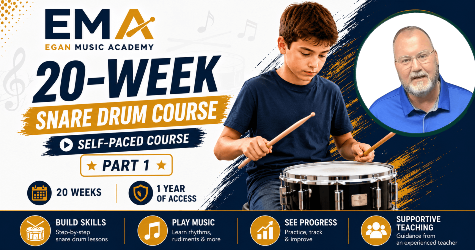 Music Class - Beginner Snare Drum 101