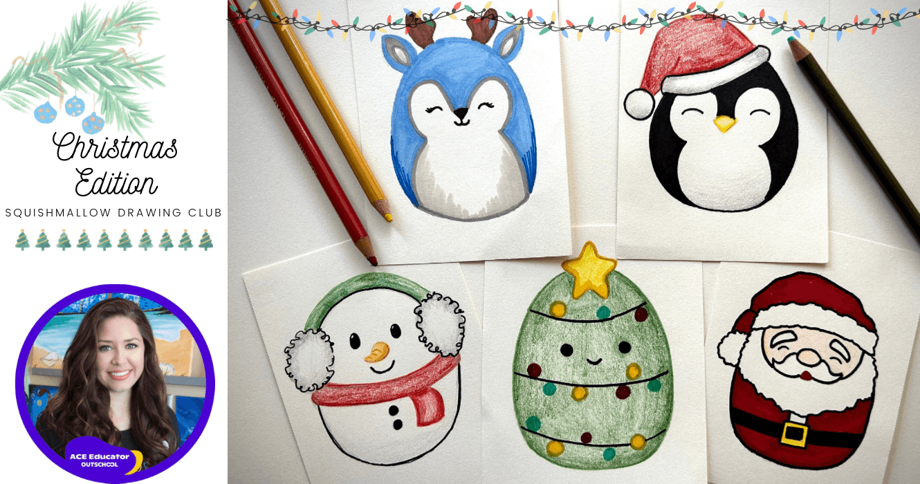 Art Class - Festive Squishmallow Art