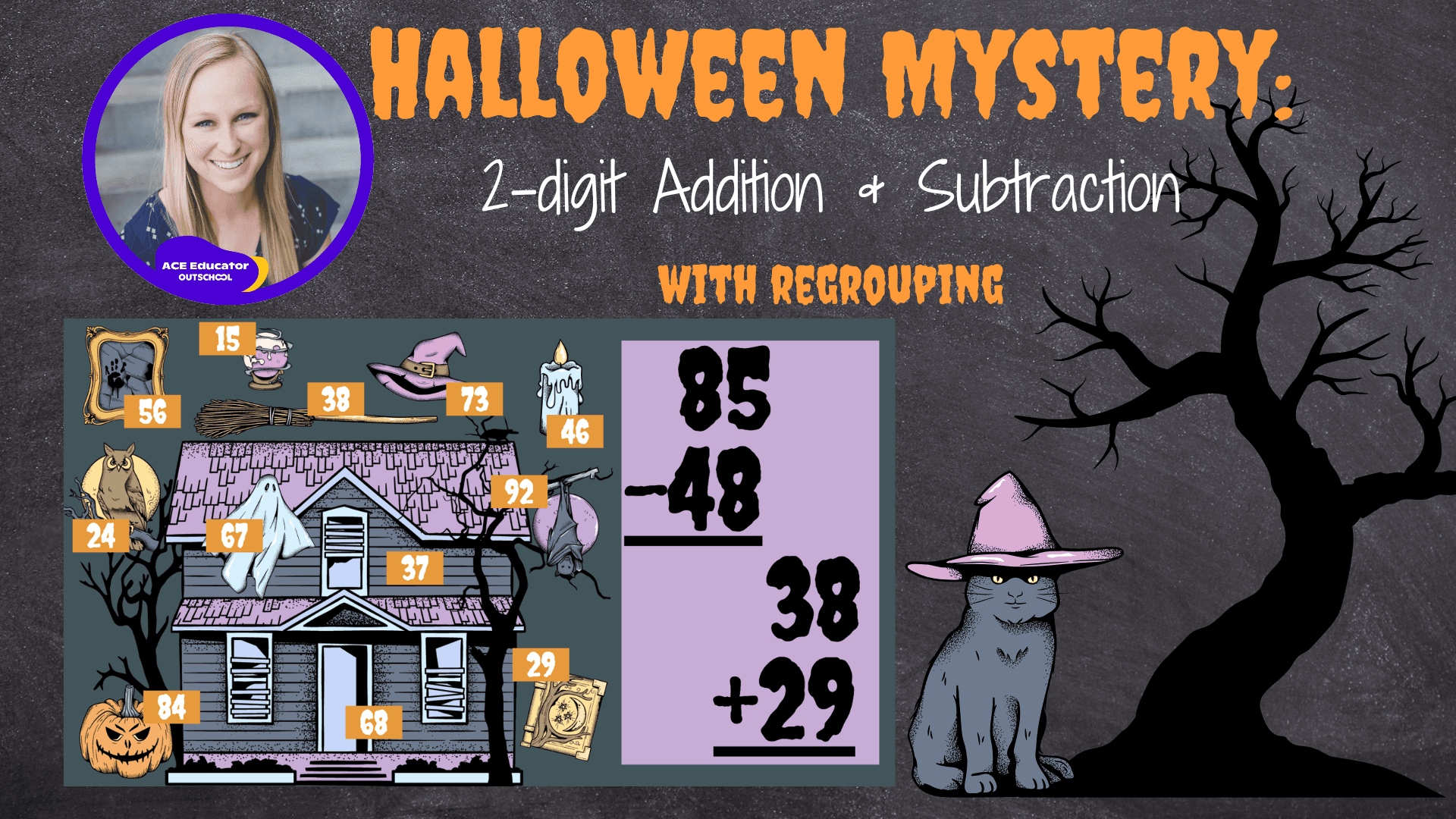 Math Class - Spooky 2-Digit Math Fun