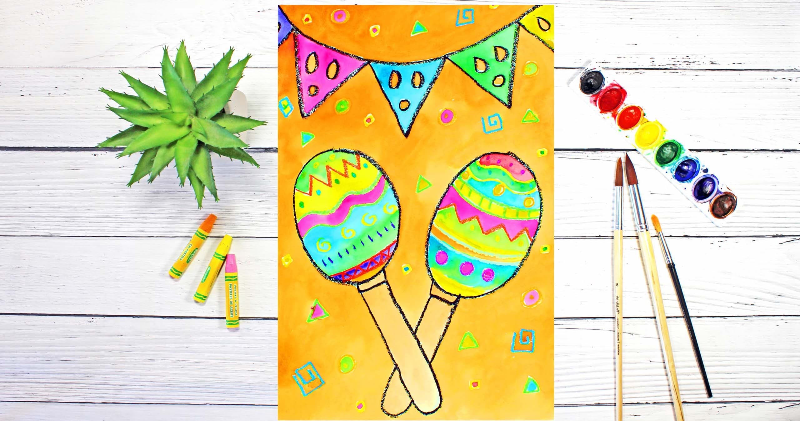 Art Class - Festive Maracas Drawing &