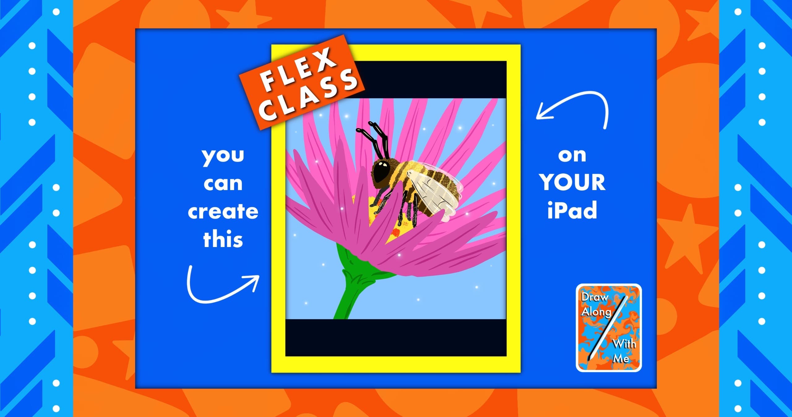 Art Class - Procreate Bee & Flower Art