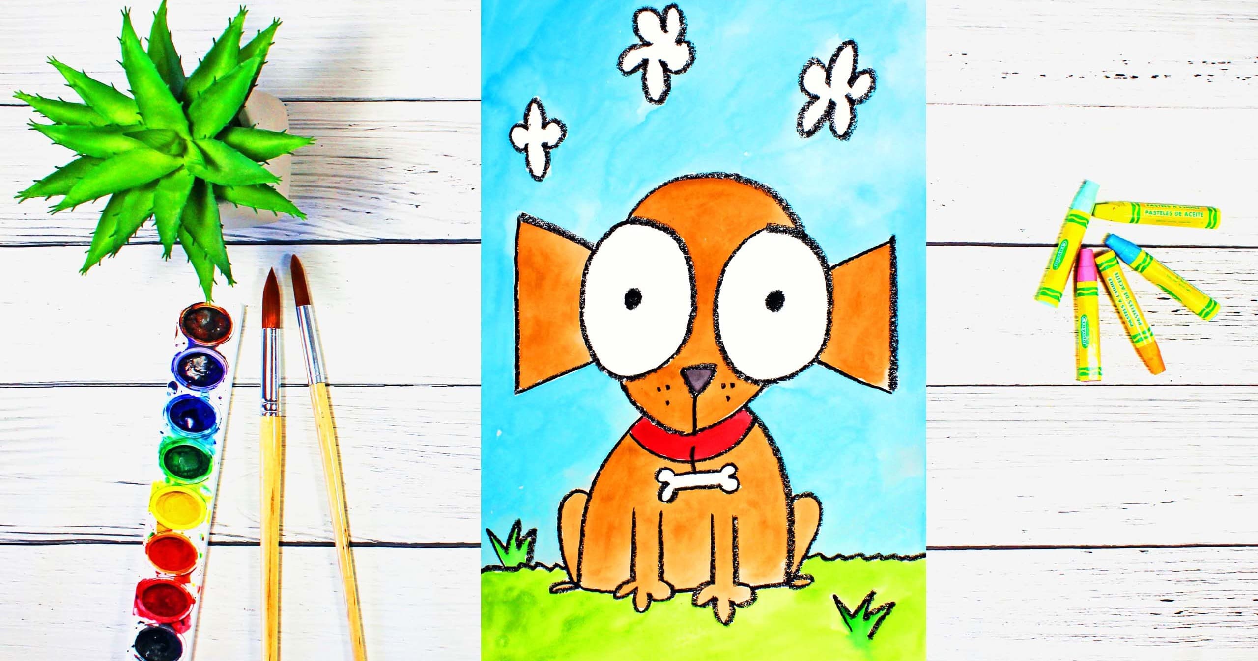 Art Class - Draw & Paint a Puppy Dog