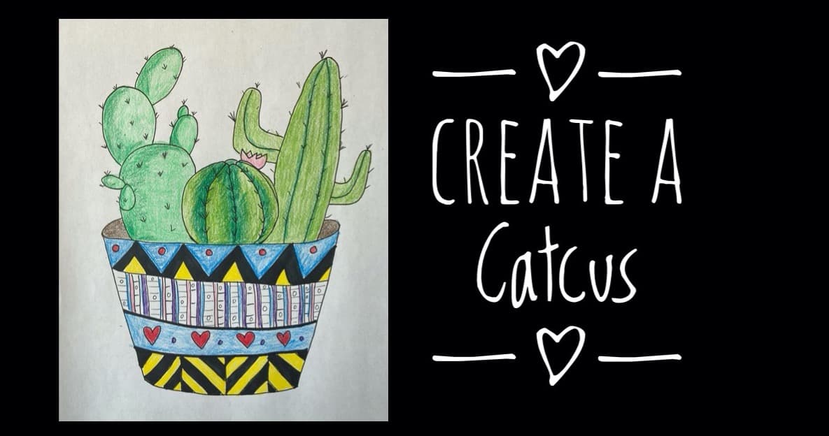 Art Class - Cactus Drawing: Texture Art