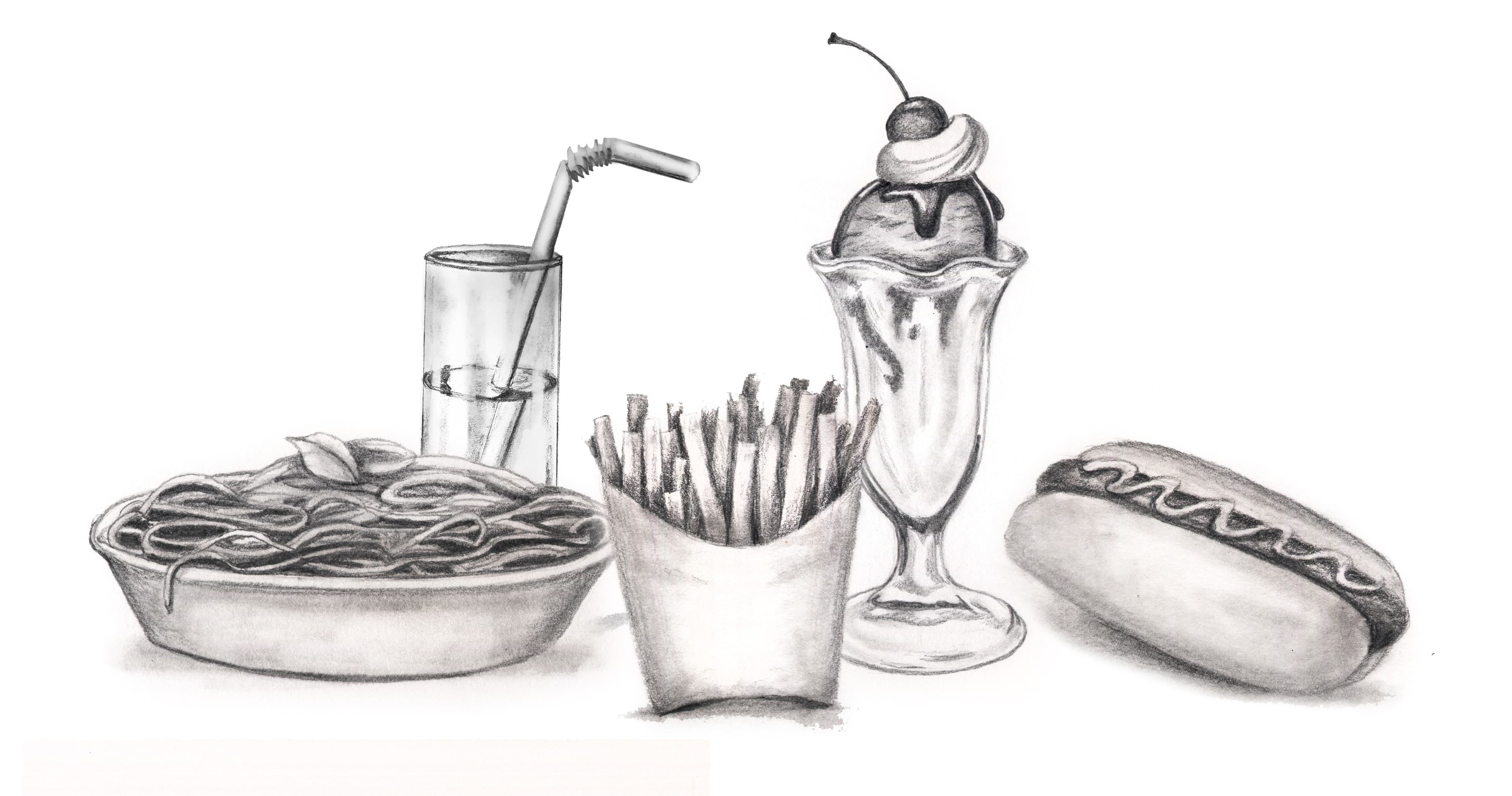 Art Class - Delicious Food Drawing