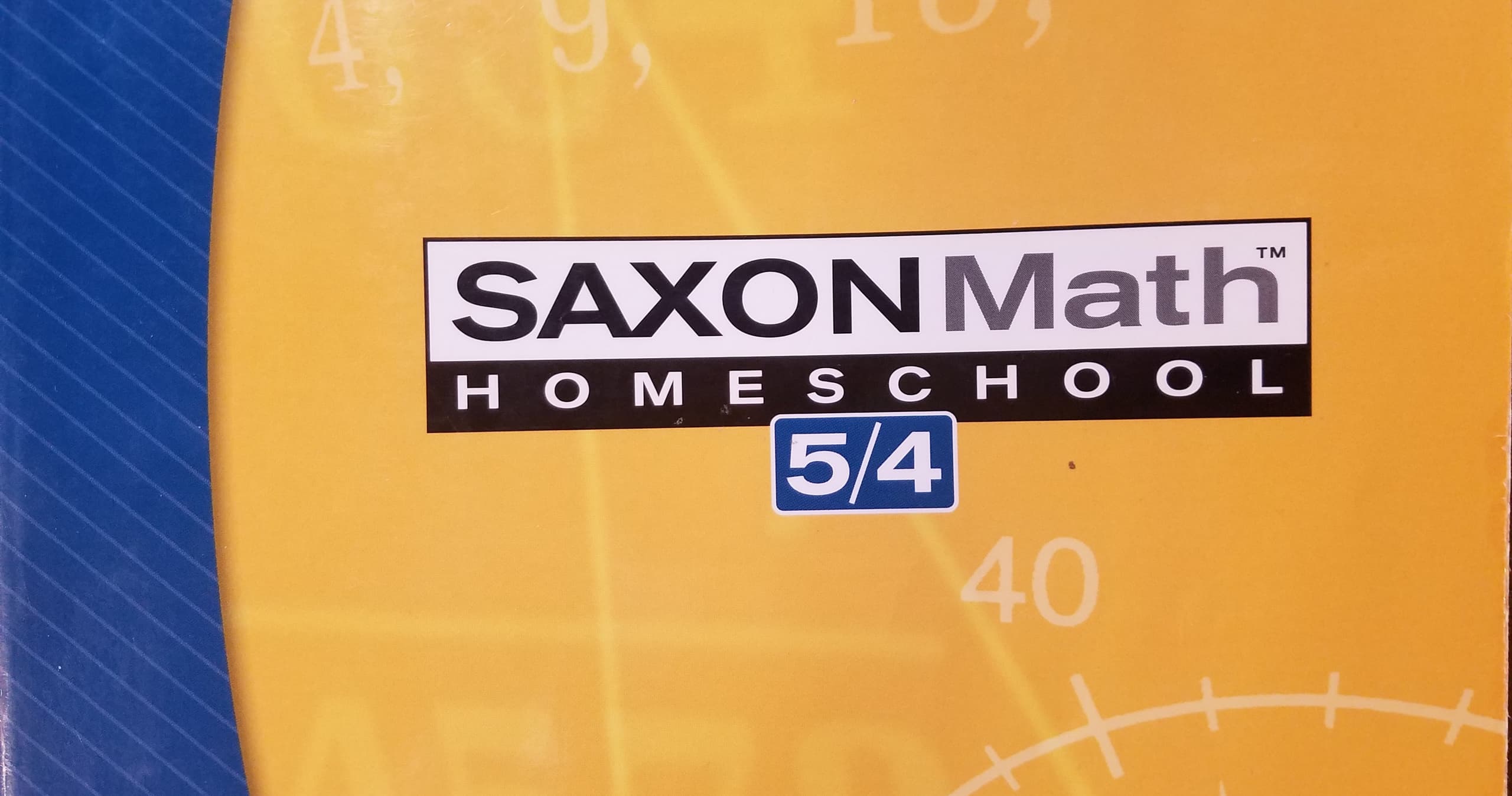 Math Class - Saxon Math 5/4 Second Half