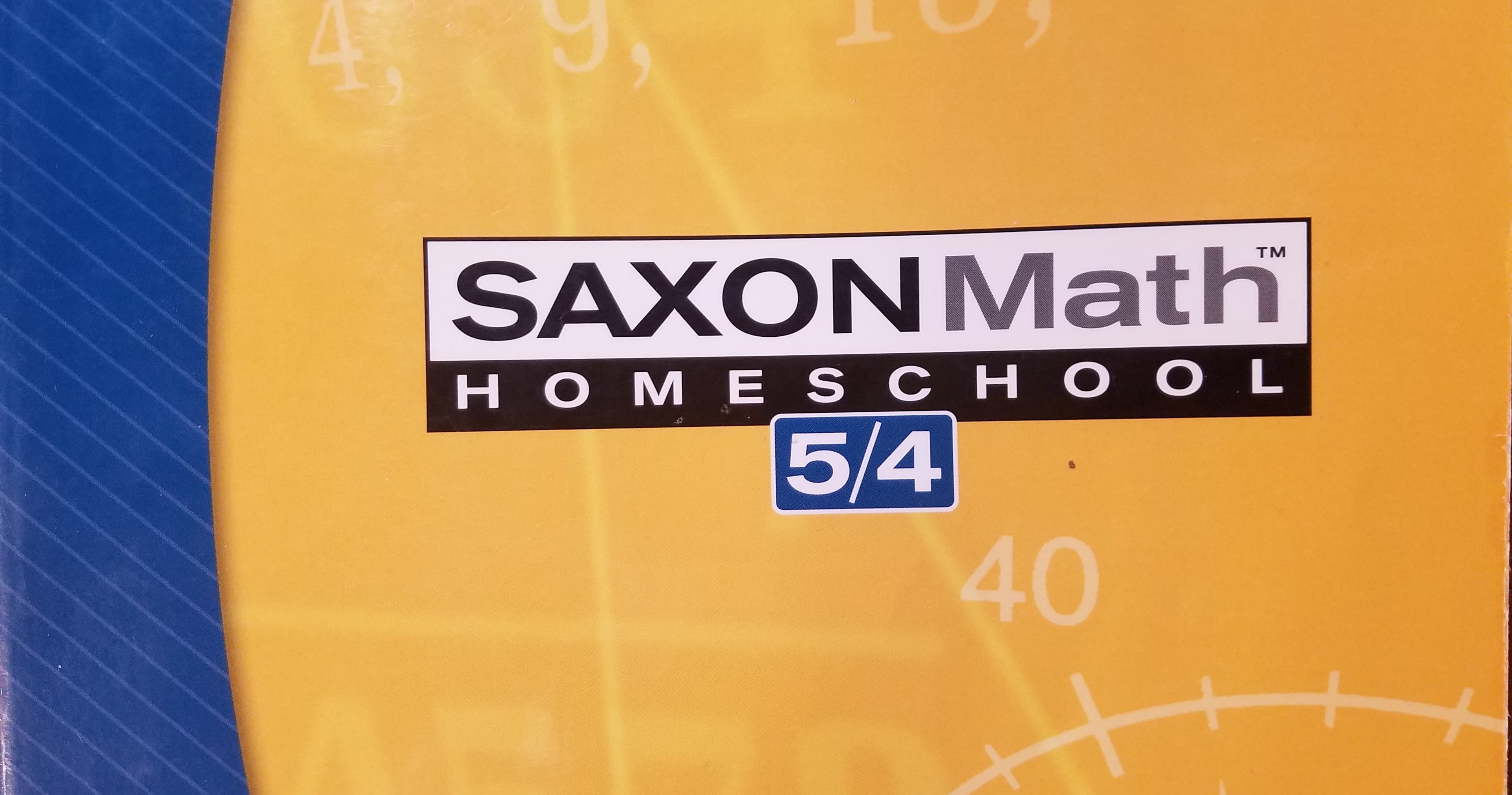 Math Class - Saxon Math 5/4 Second Half