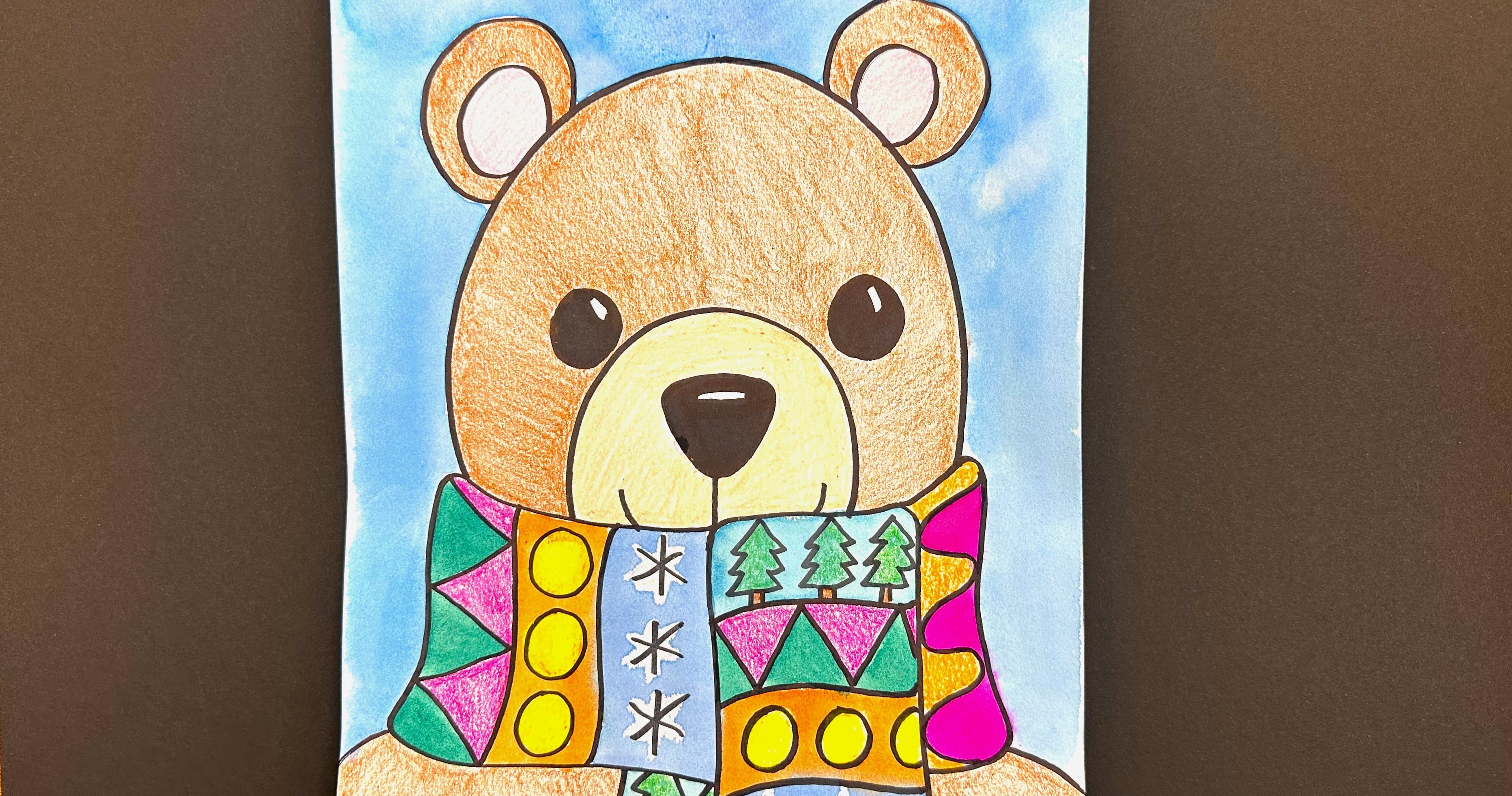Art Class - Create Cute Winter Bear Art