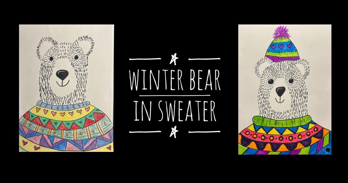 Art Class - Winter Bear Drawing Class