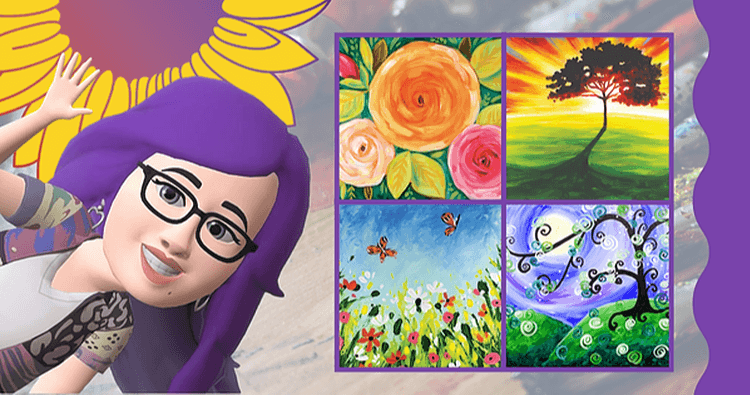 Art Class - Whimsical Nature Acrylic Art