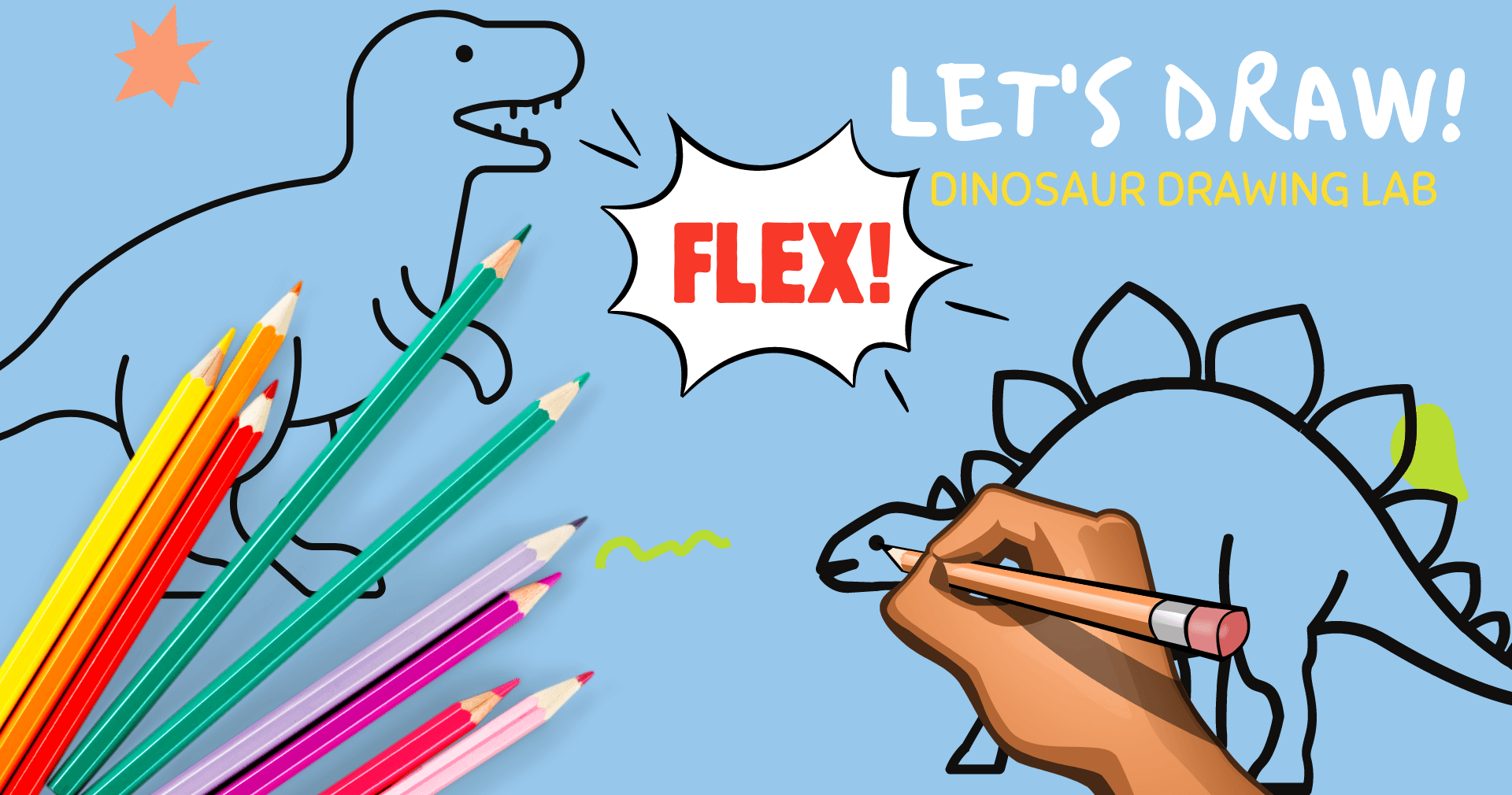 Art Class - Dino Drawing: Guided Art Lab