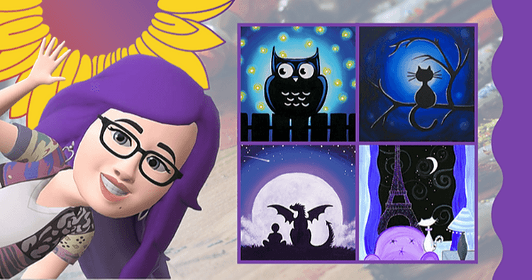 Art Class - Acrylic Painting: Night Pals