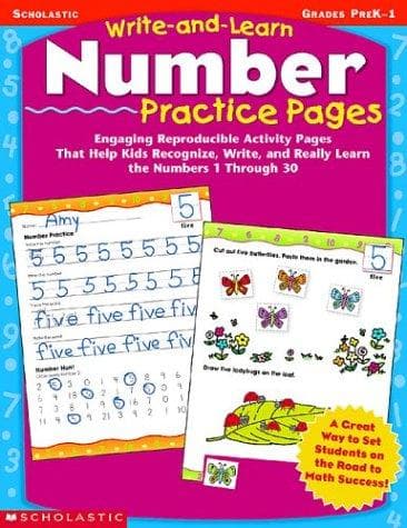 Write-And-Learn Number Practice Pages: Help Kids