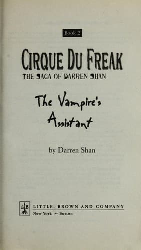 The Vampire's Assistant (Darren Shan, Paperback,