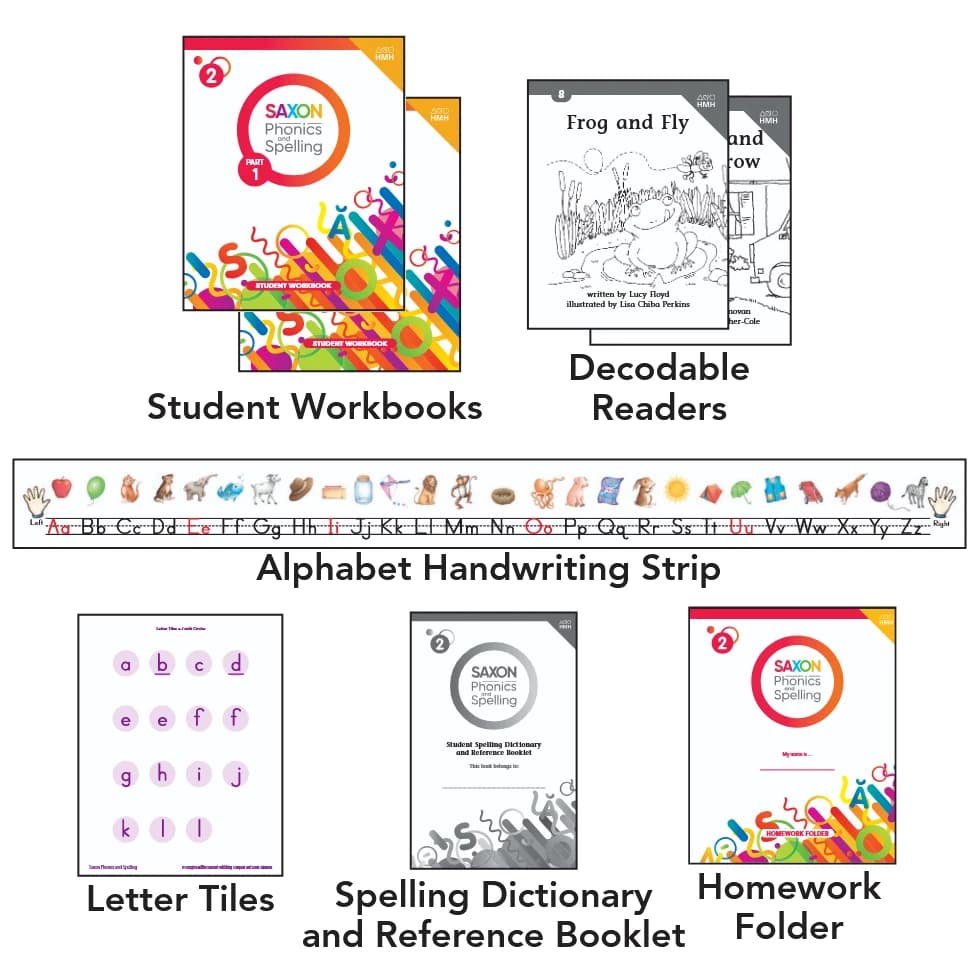 Saxon Phonics and Spelling Student Kit Grade 2